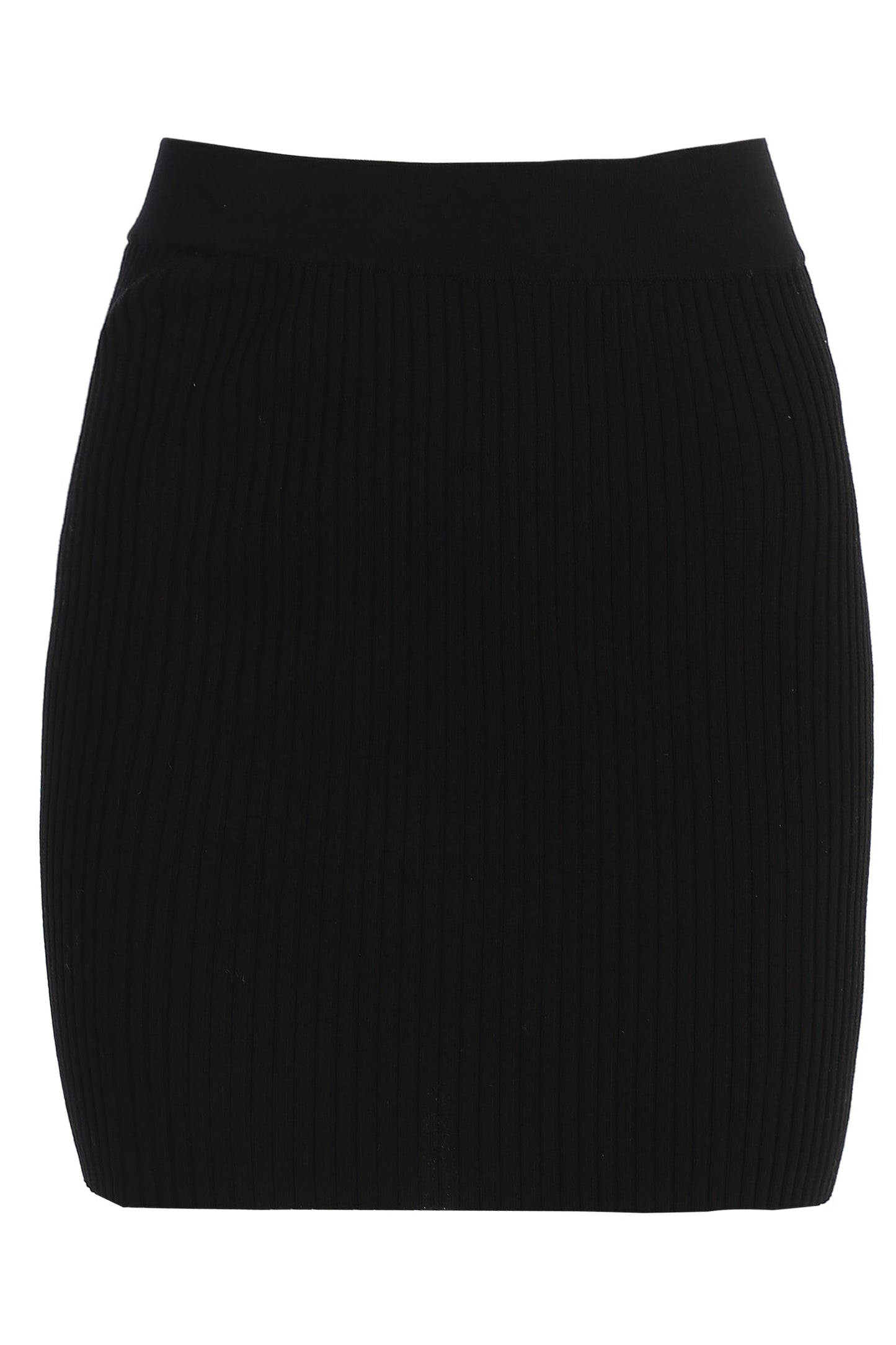 Black Jessy Ribbed Skirt Set