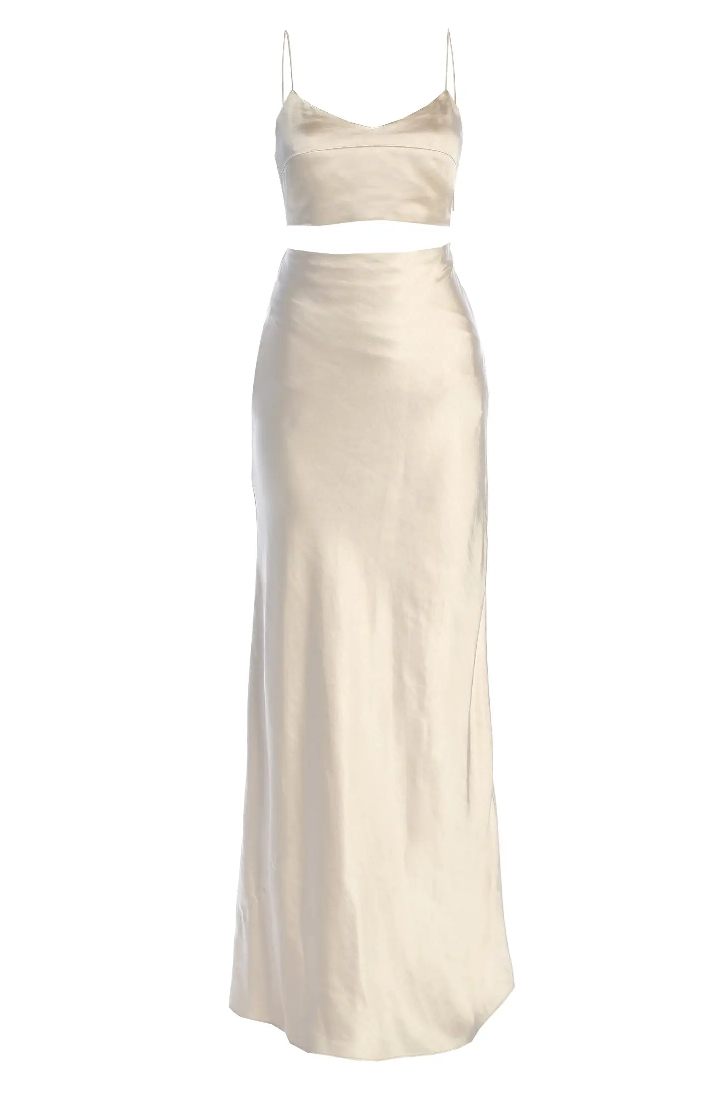Champagne Isella 2-Piece Skirt Set JLUXLABEL