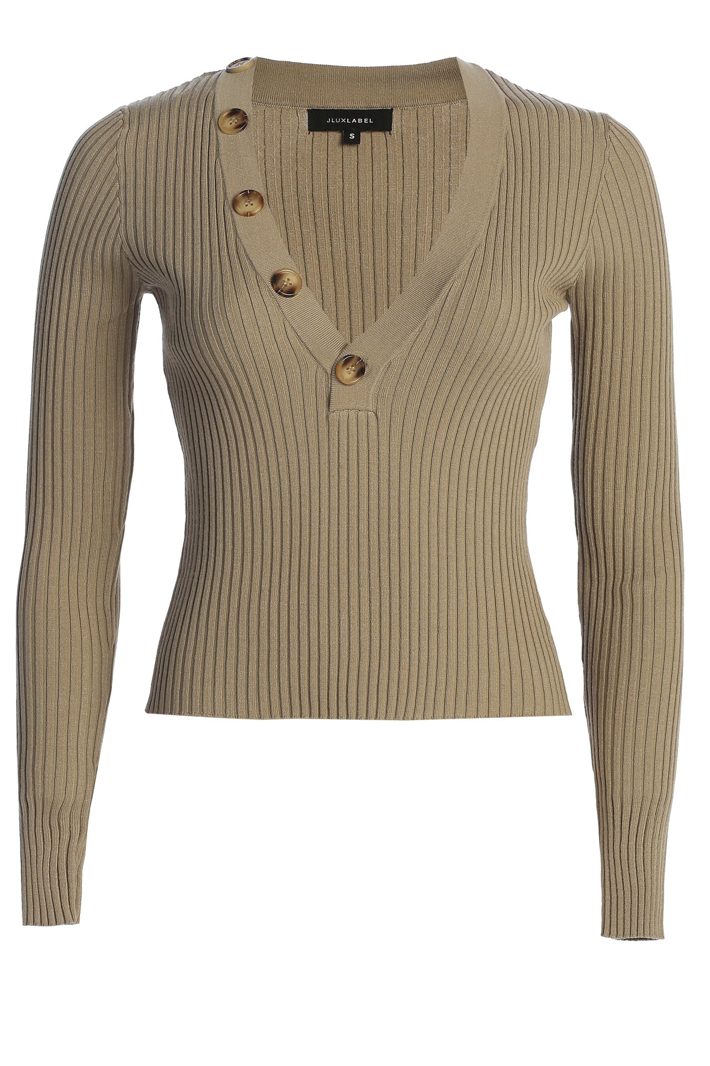 Taupe Jessy Ribbed Skirt Set