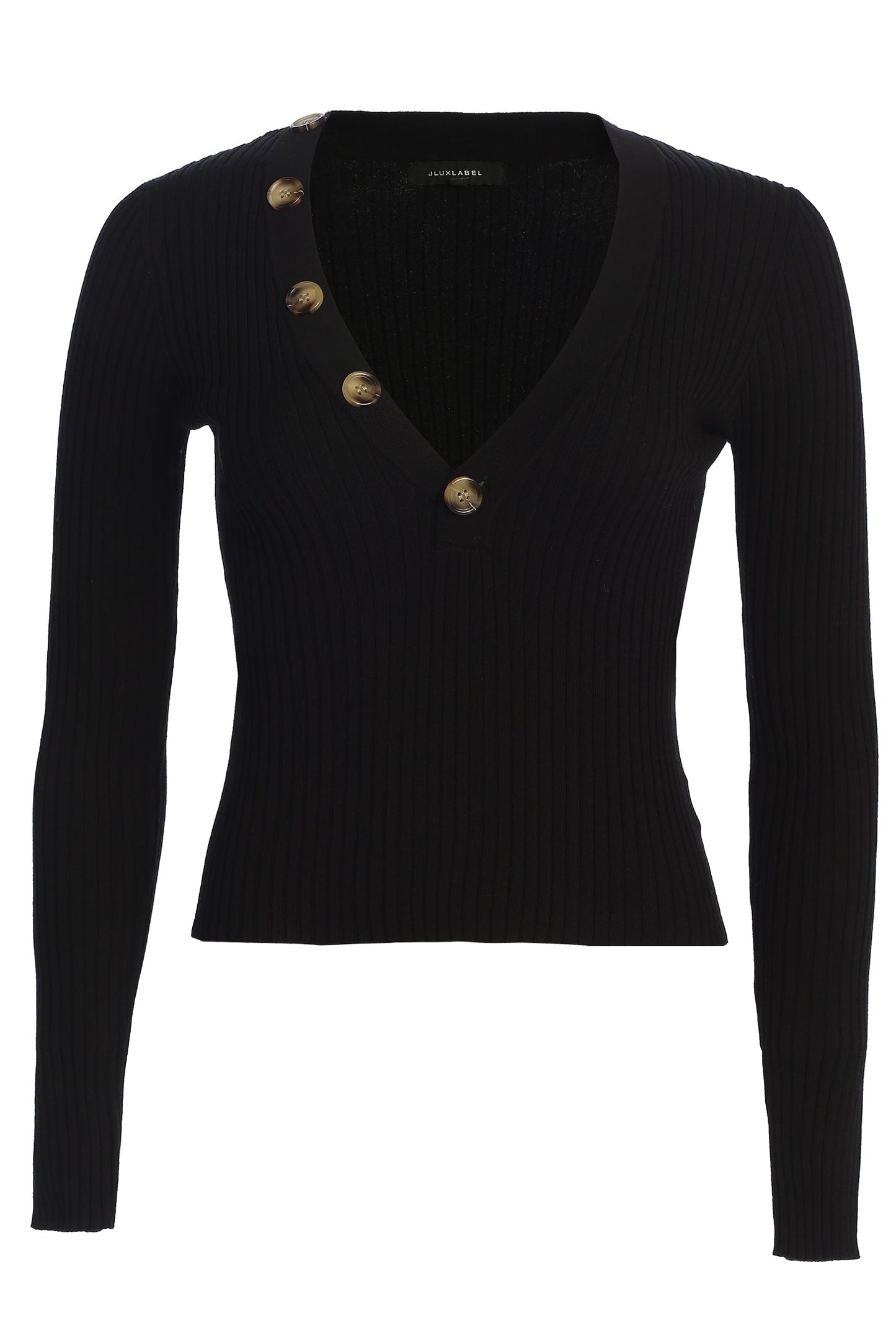 Black Jessy Ribbed Skirt Set