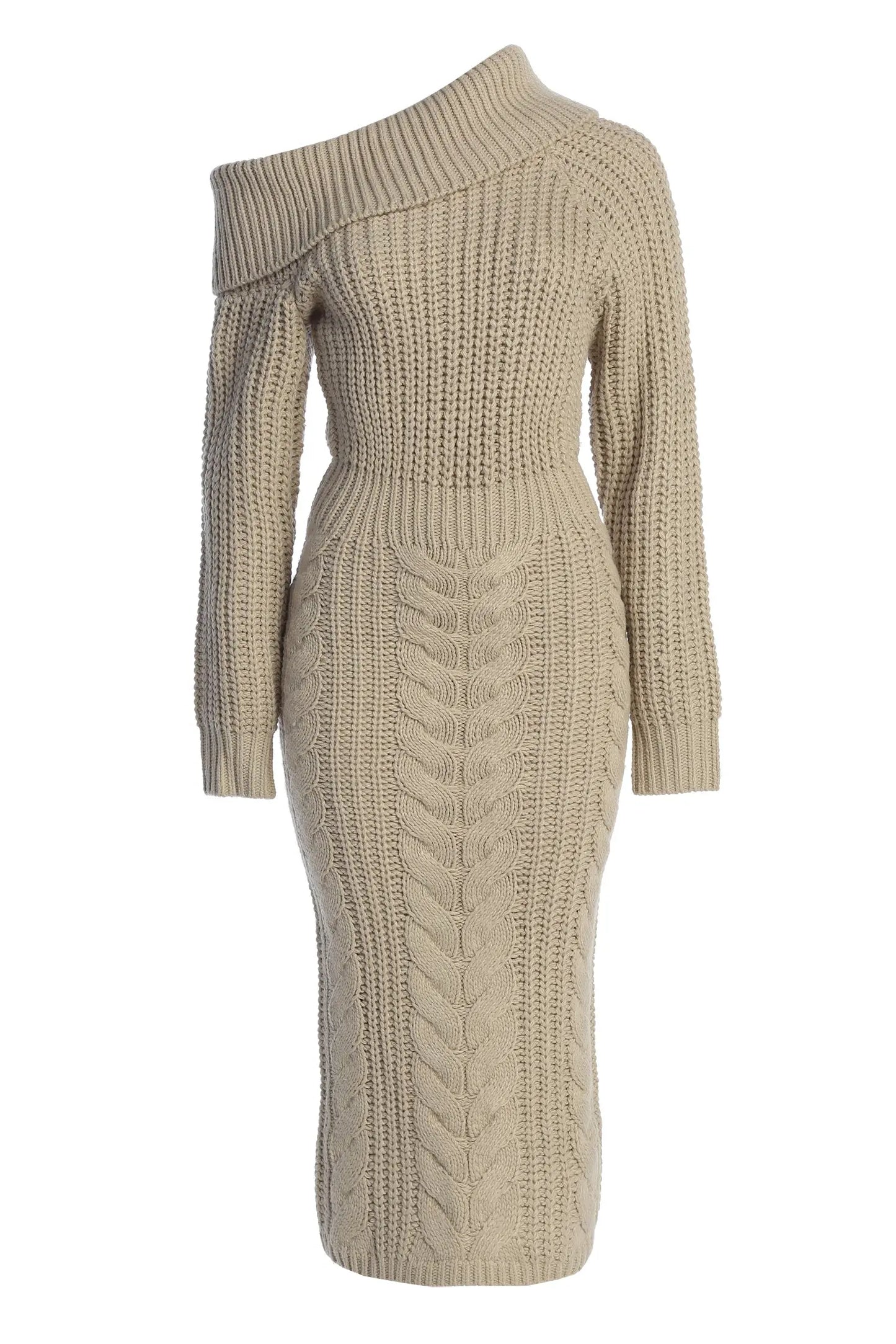 Stone Monette Cable Knit Dress JLUXLABEL
