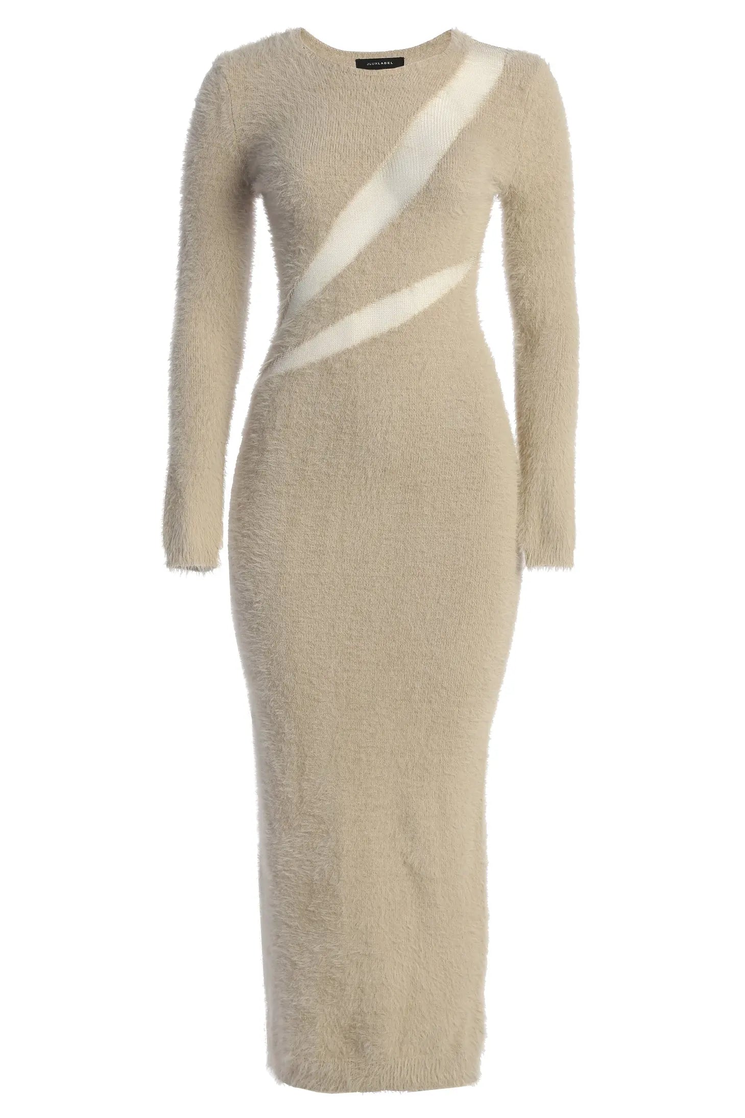 Beige More To Love Maxi Dress JLUXLABEL