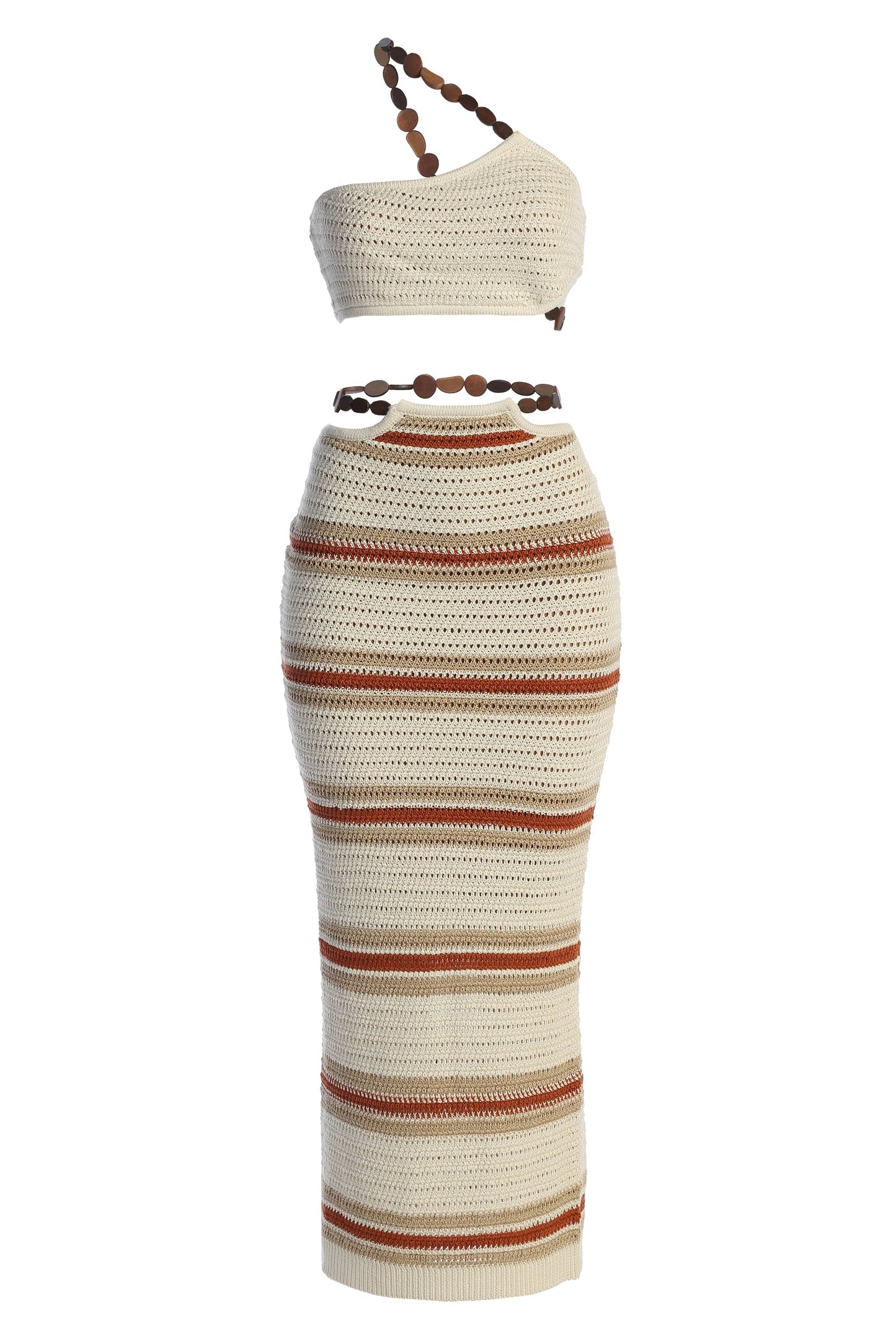 Sand/Orange Isla Crochet Skirt Set