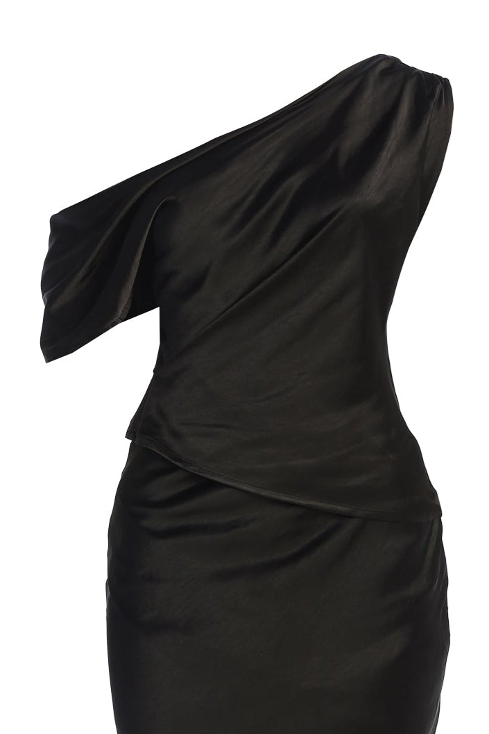Black Rosi Asymmetrical Top