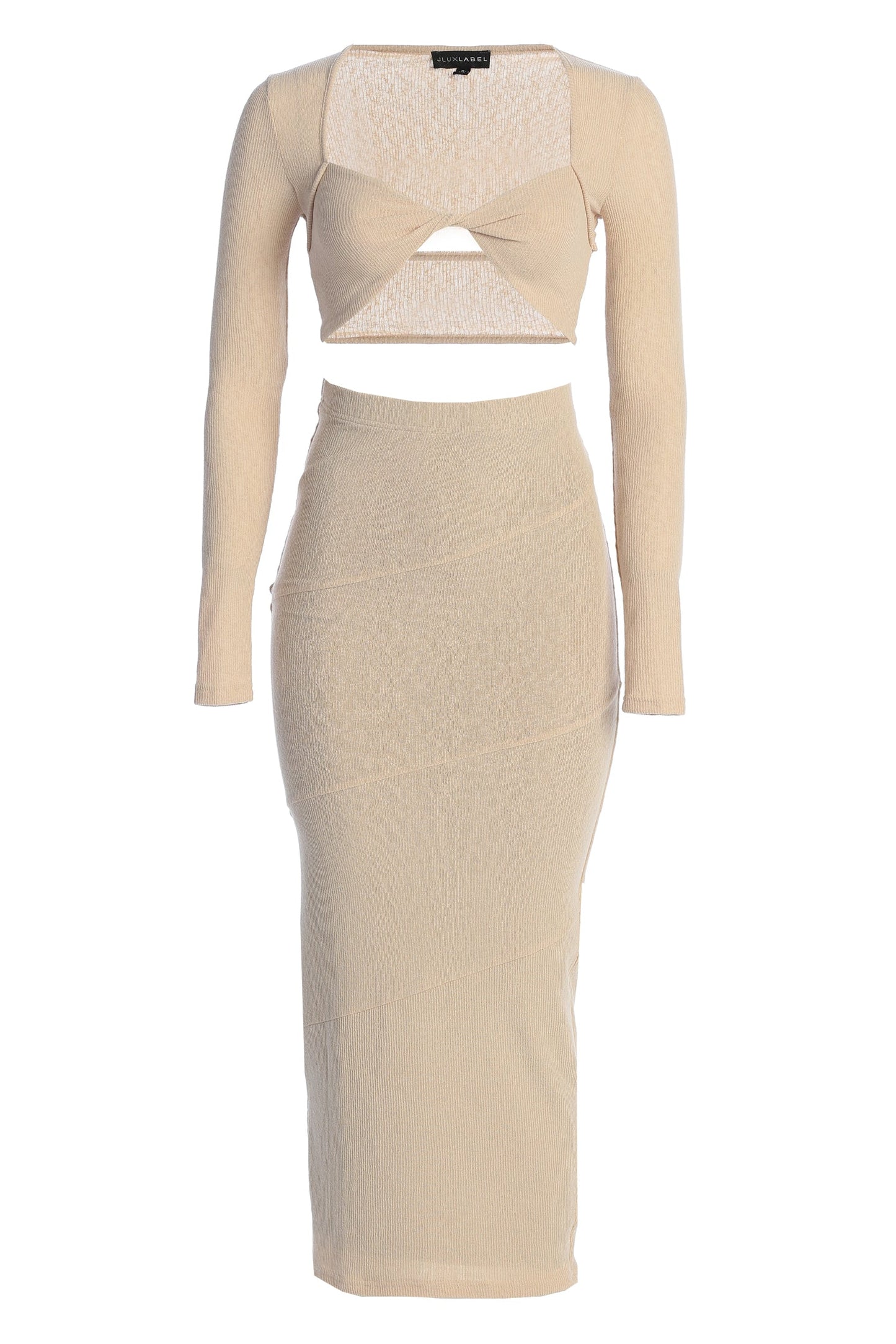 Beige All About You Skirt Set