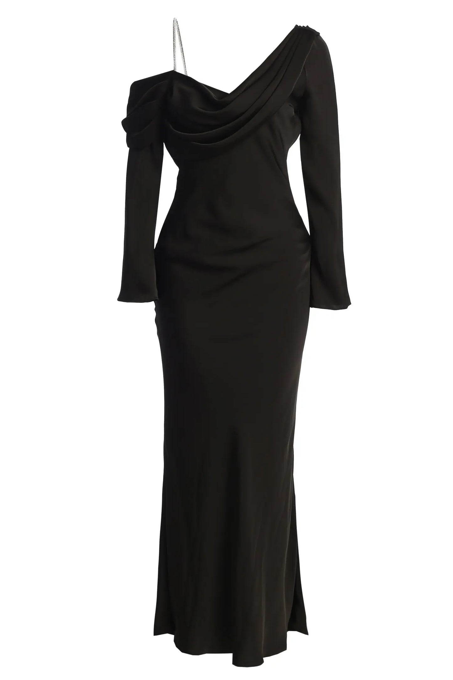 Black One And Only Satin Dress JLUXLABEL