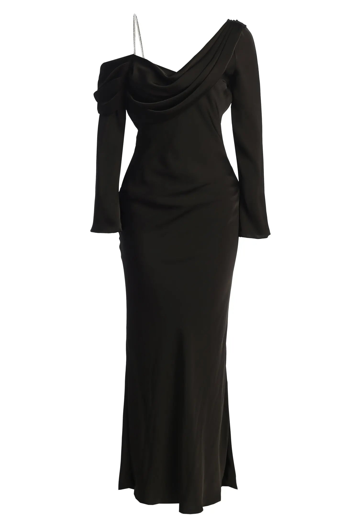 Black One And Only Satin Dress JLUXLABEL
