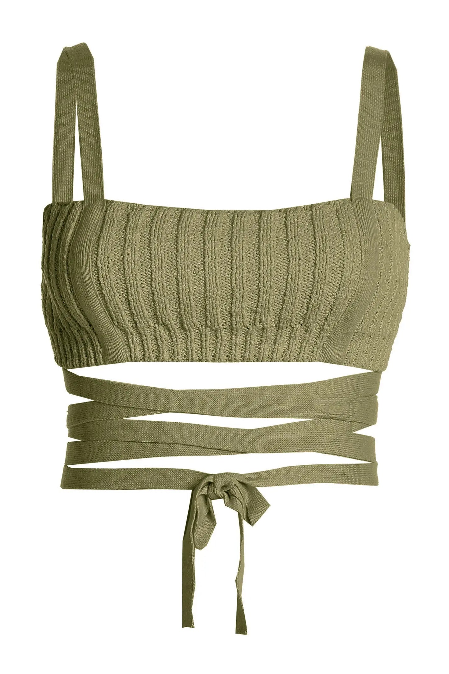 Moss She's All That Knit Crop Top JLUXLABEL