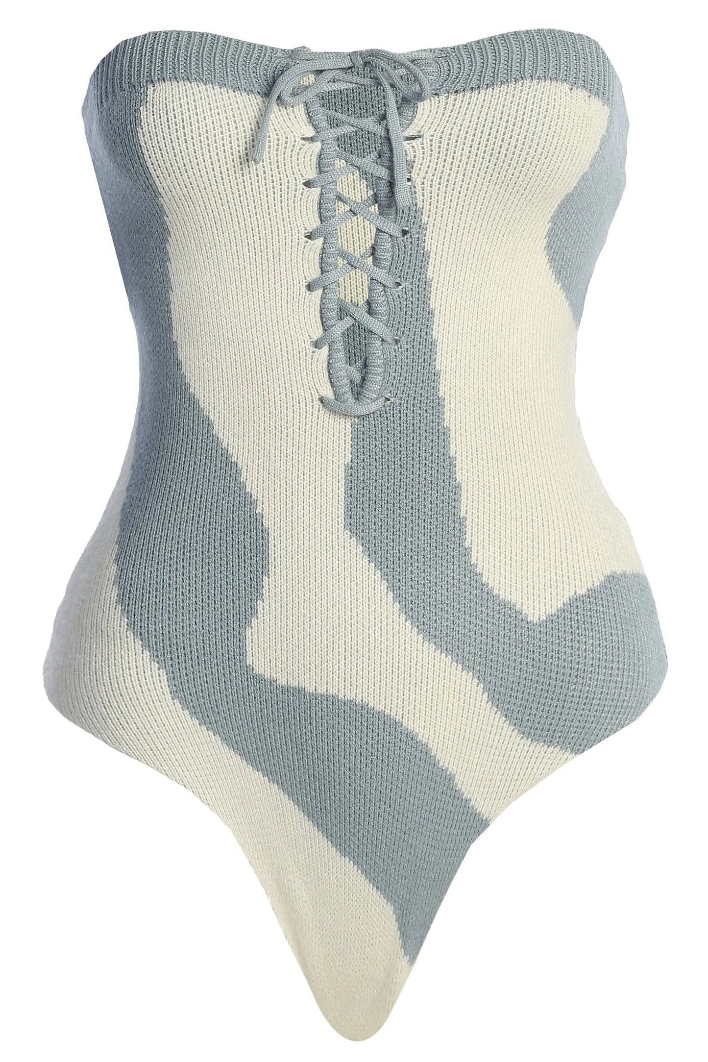 Blue Abstract Seabound Bodysuit JLUXLABEL