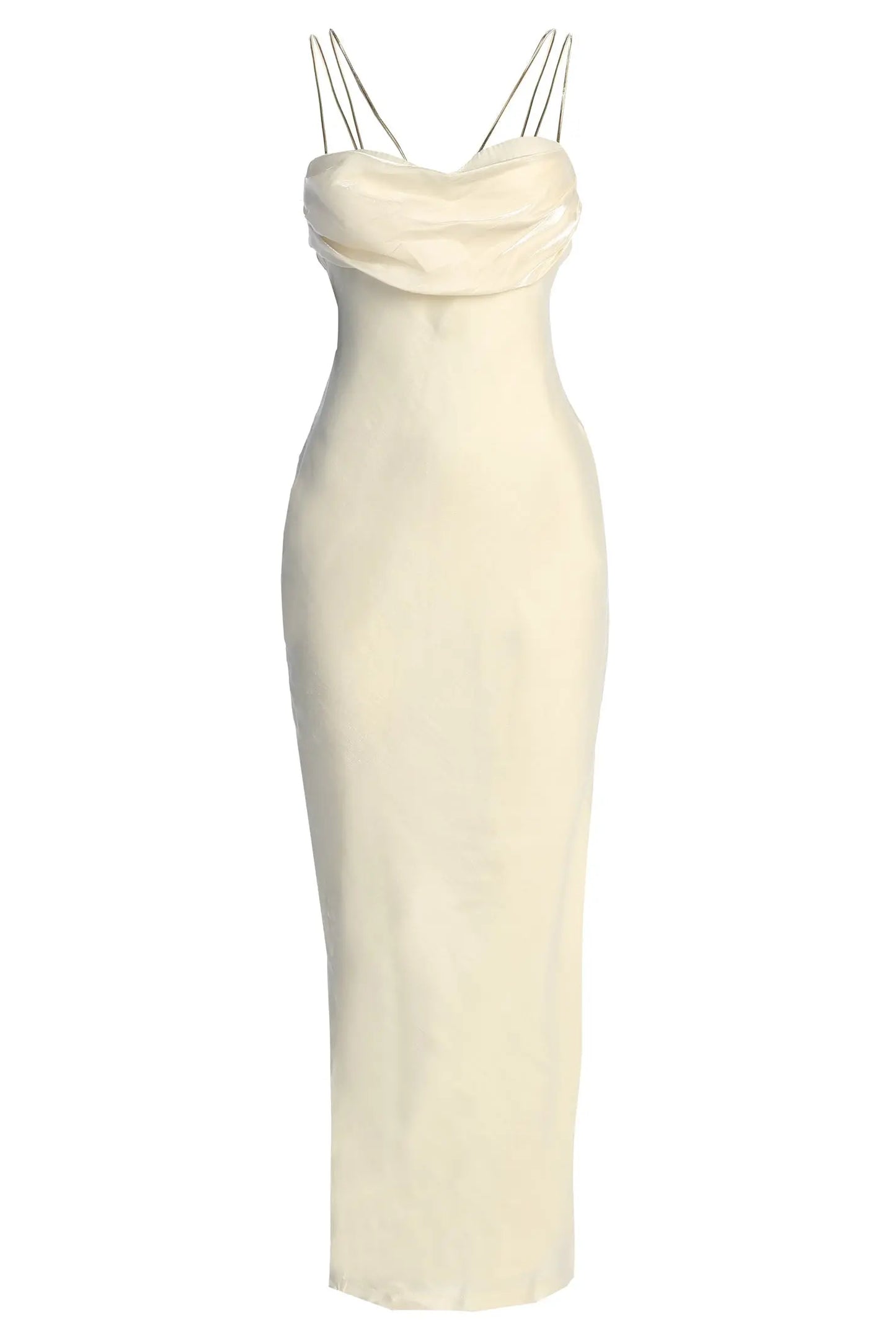 White Iridescent Visions Of You Dress JLUXLABEL