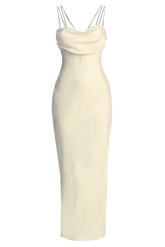 White Iridescent Visions Of You Dress JLUXLABEL