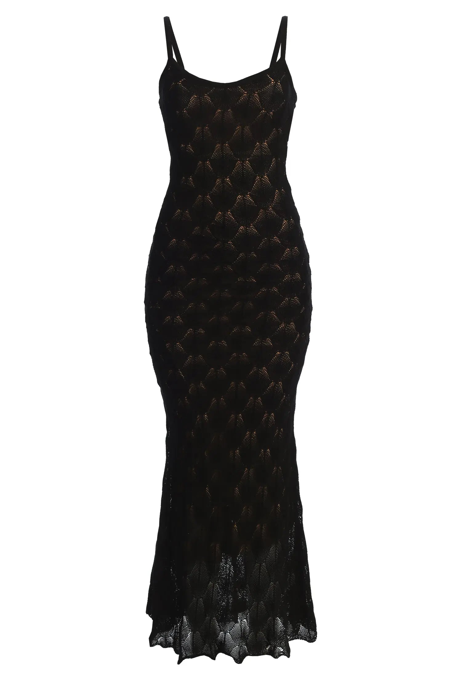 Black Gabriela Knit Maxi Dress JLUXLABEL