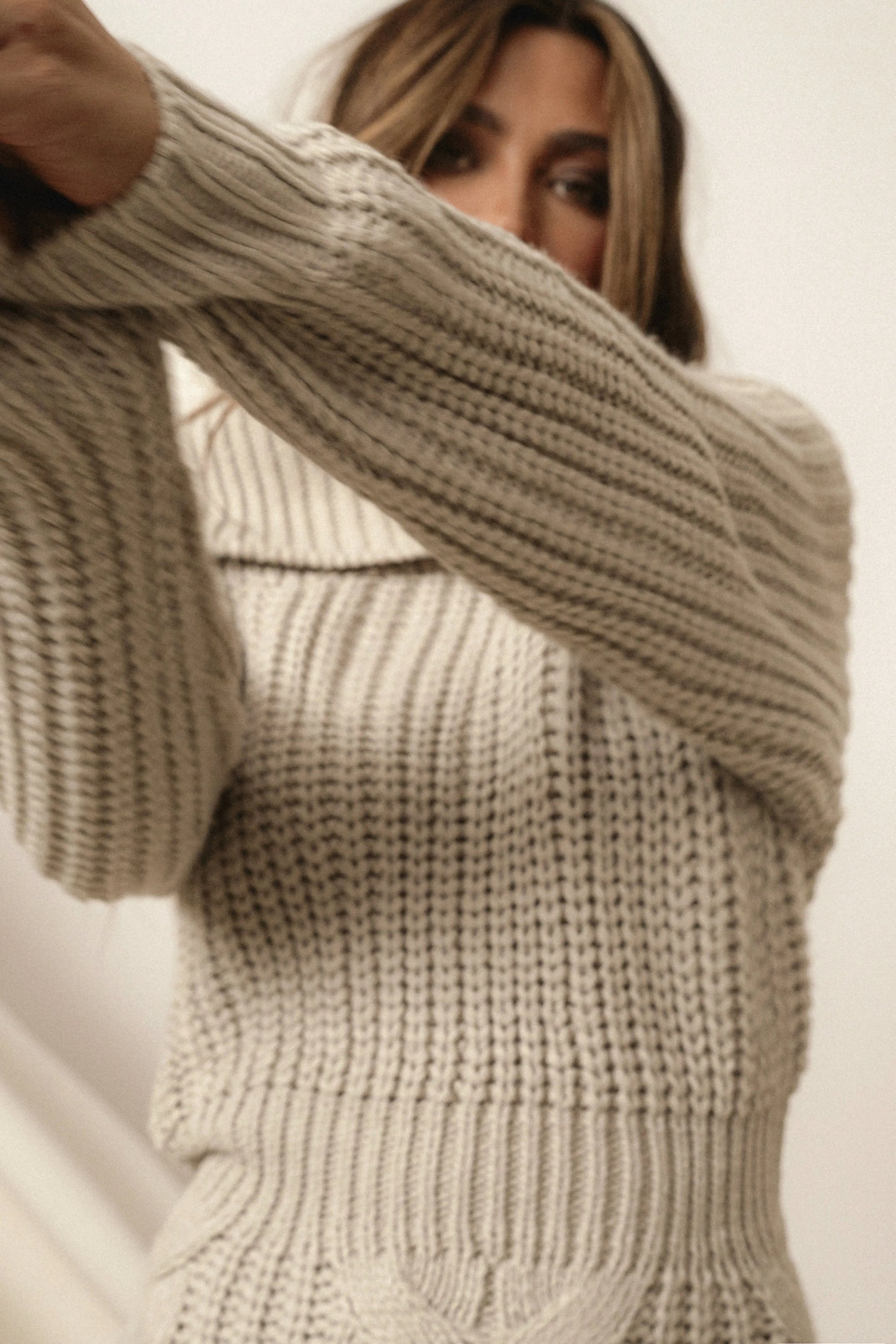 Stone Monette Cable Knit Dress JLUXLABEL