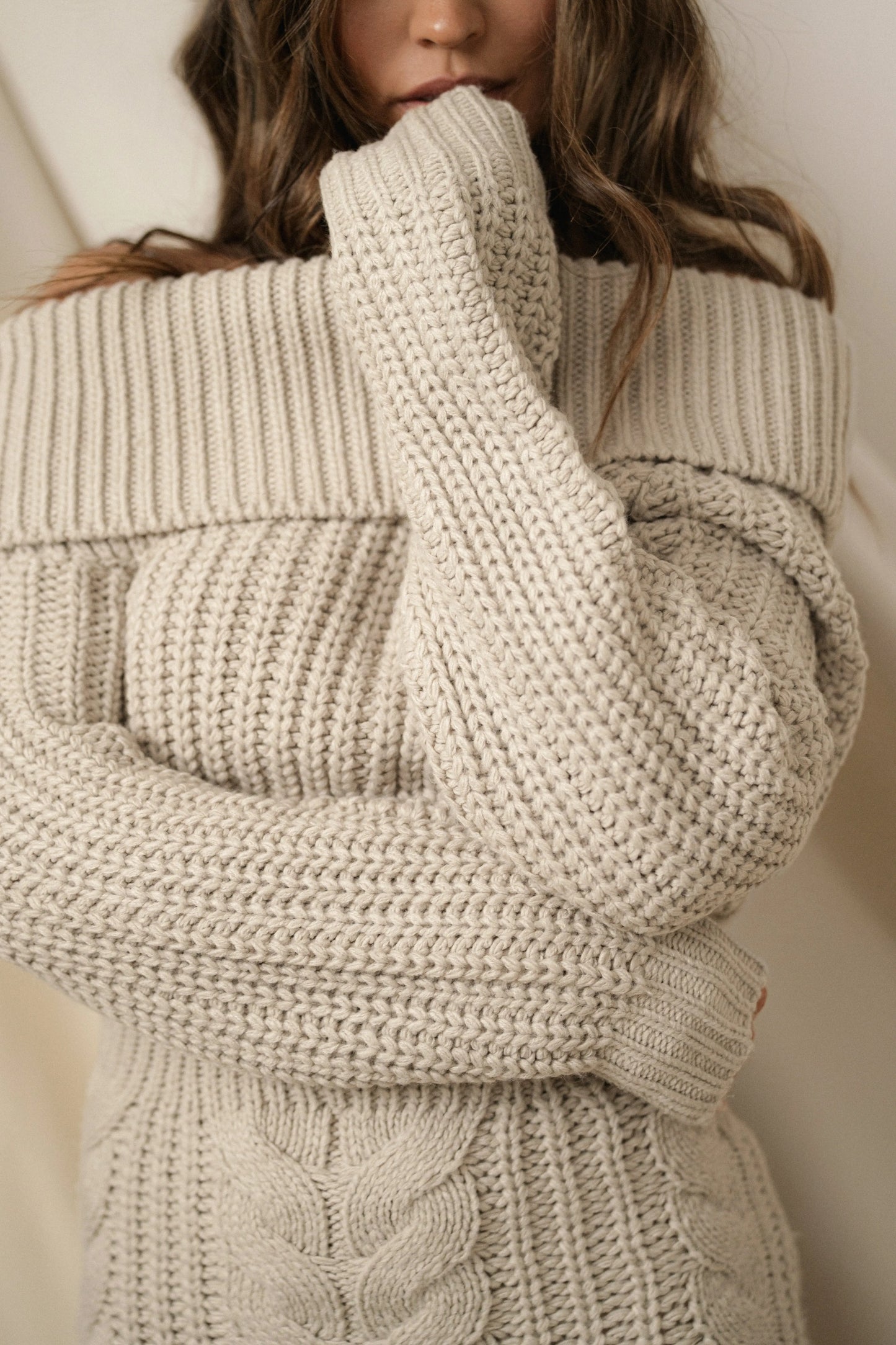 Stone Monette Cable Knit Dress JLUXLABEL