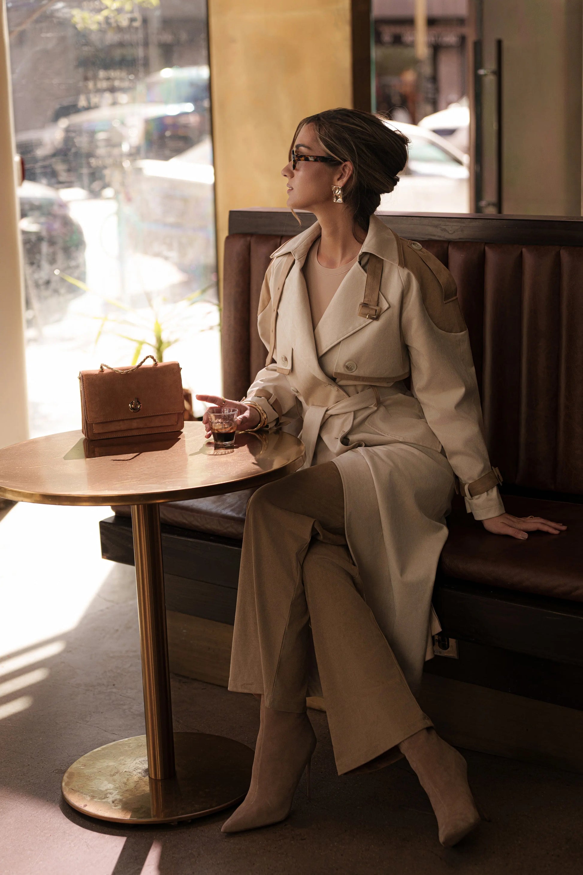 Tan Elite Suede Coat JLUXLABEL