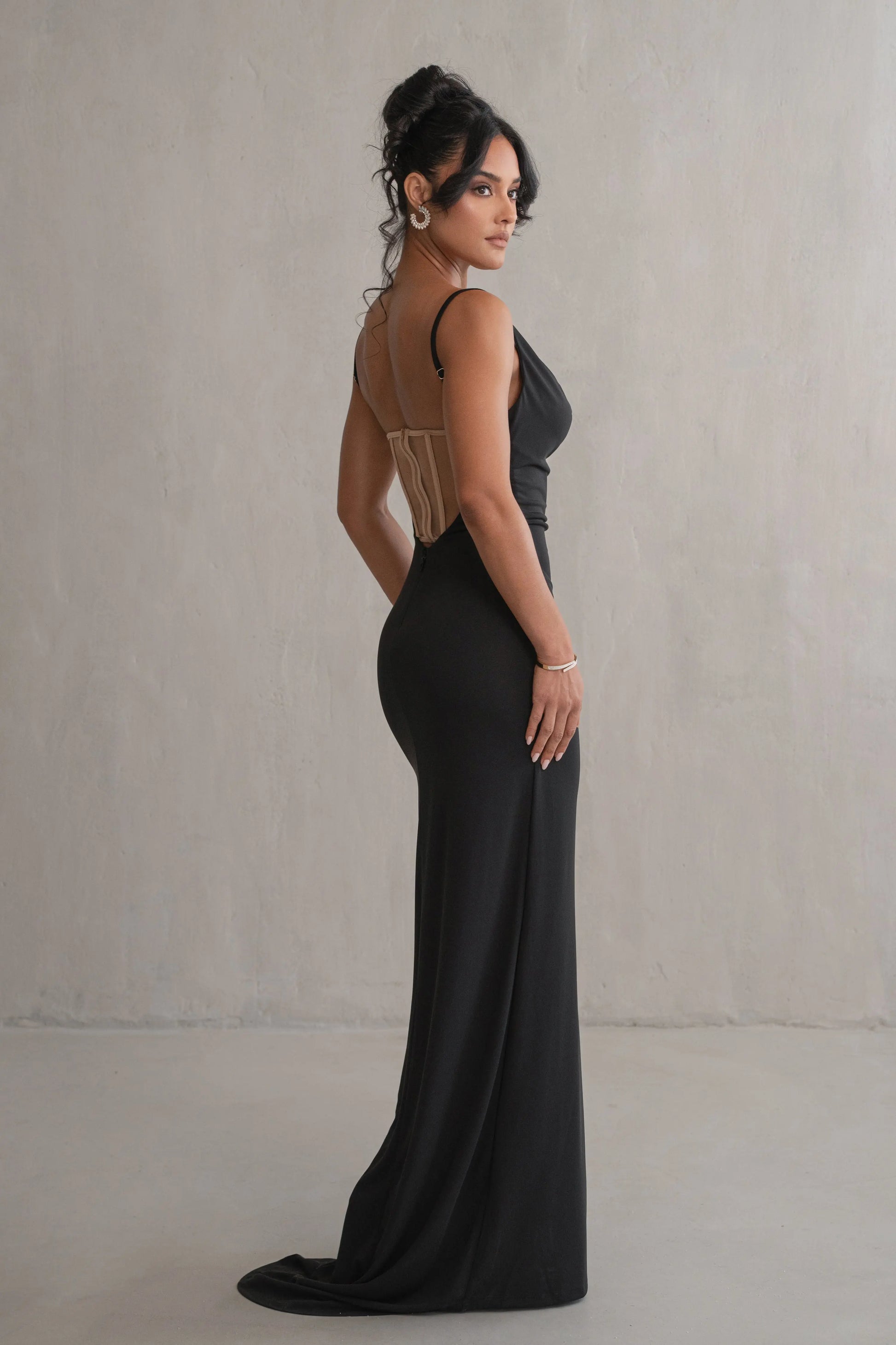 Black Until Forever Maxi Dress JLUXLABEL