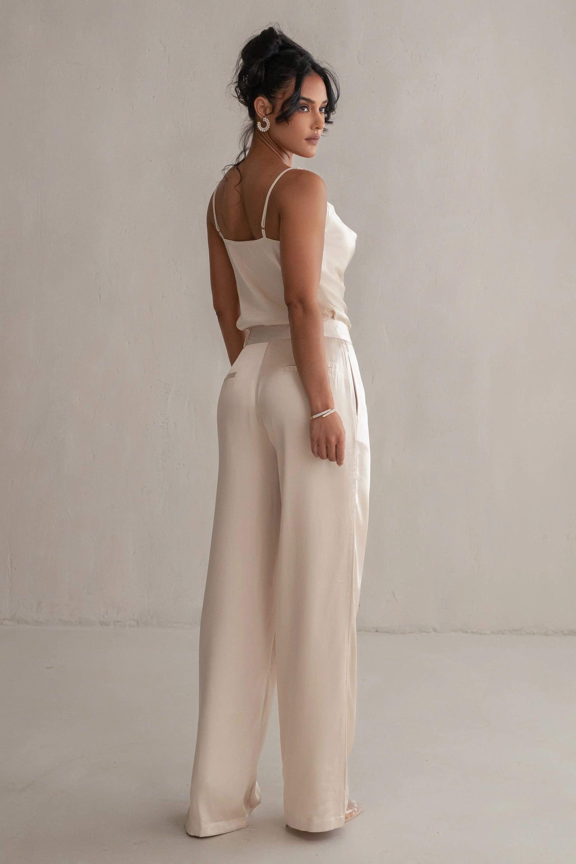 Champagne Amour Satin Top JLUXLABEL