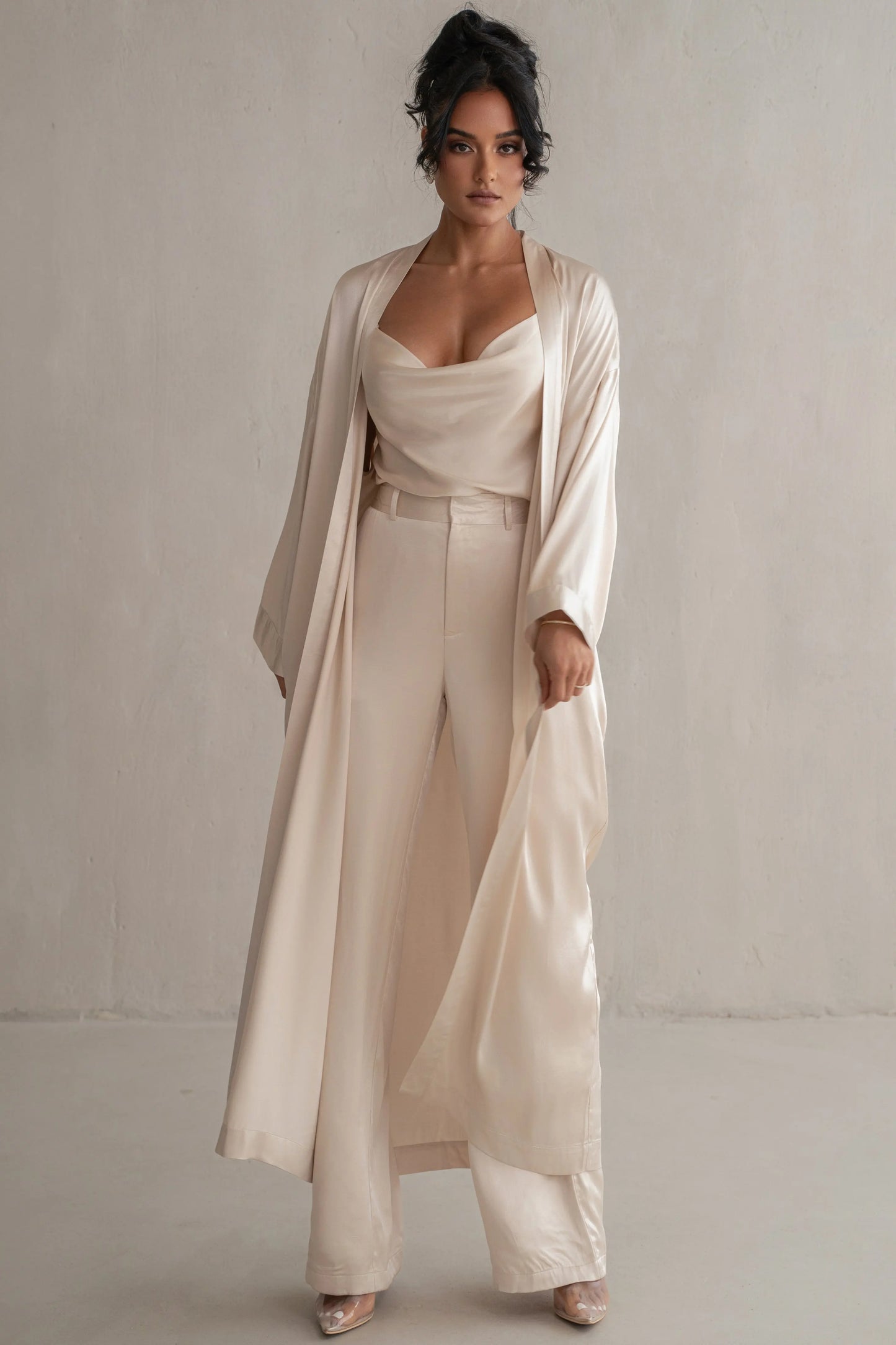 Champagne Amour Satin Top JLUXLABEL