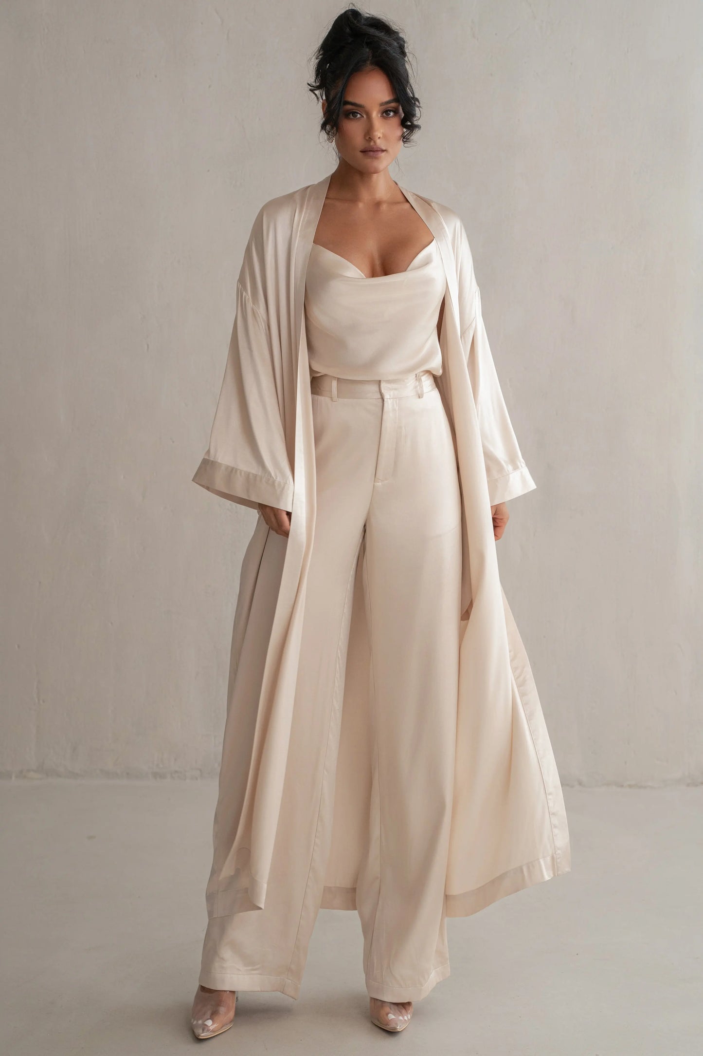 Champagne Amour Satin Top JLUXLABEL