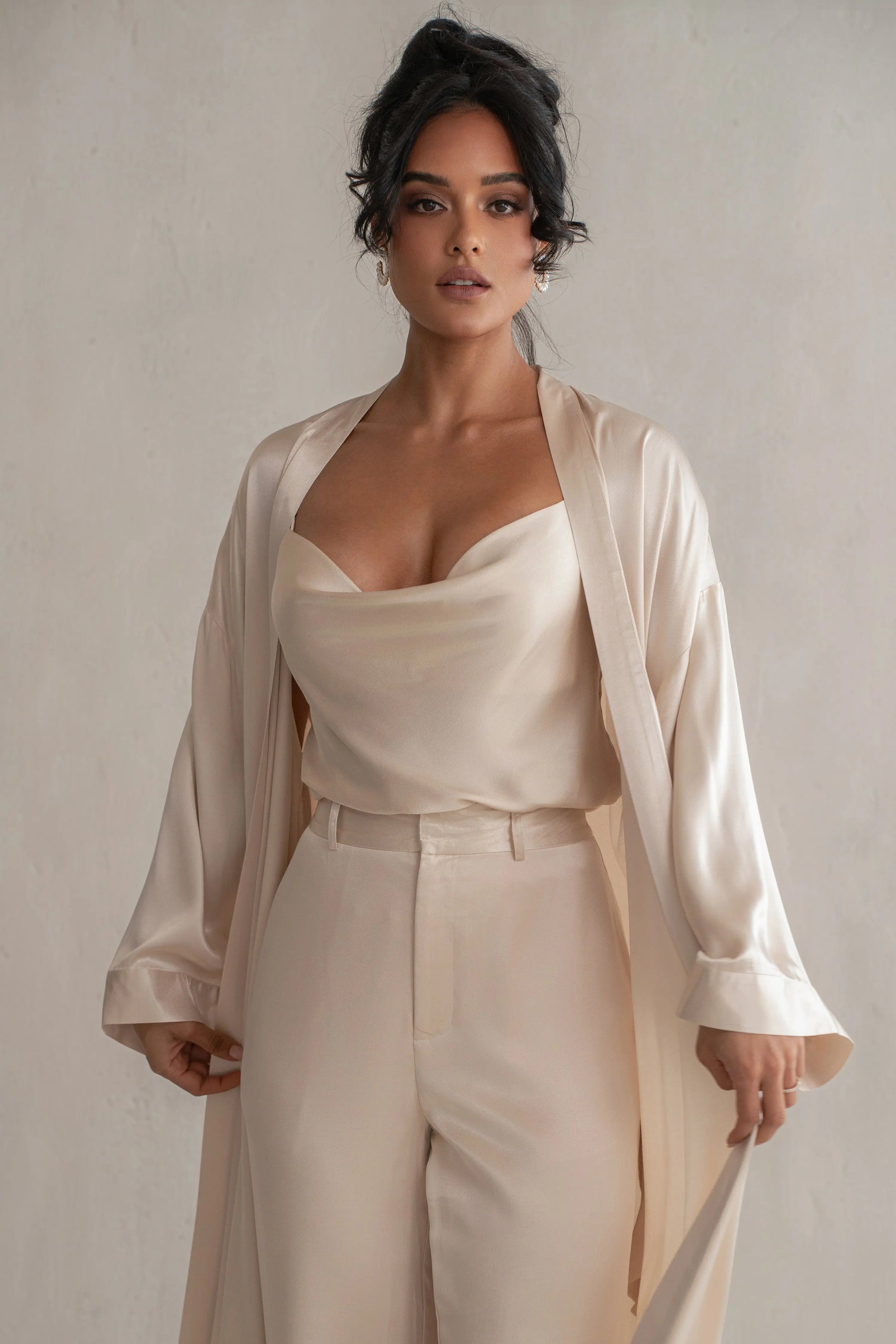 Champagne Amour Satin Top JLUXLABEL
