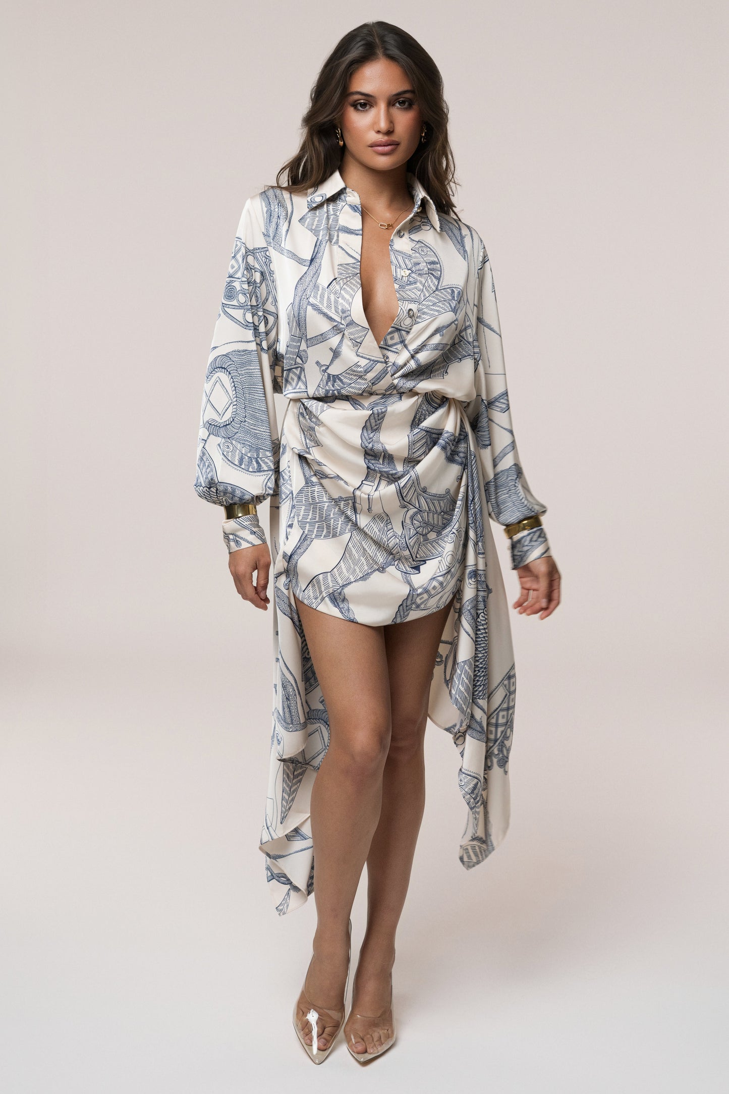 PRE-ORDER Ivory Print Ameena Print Skirt Set