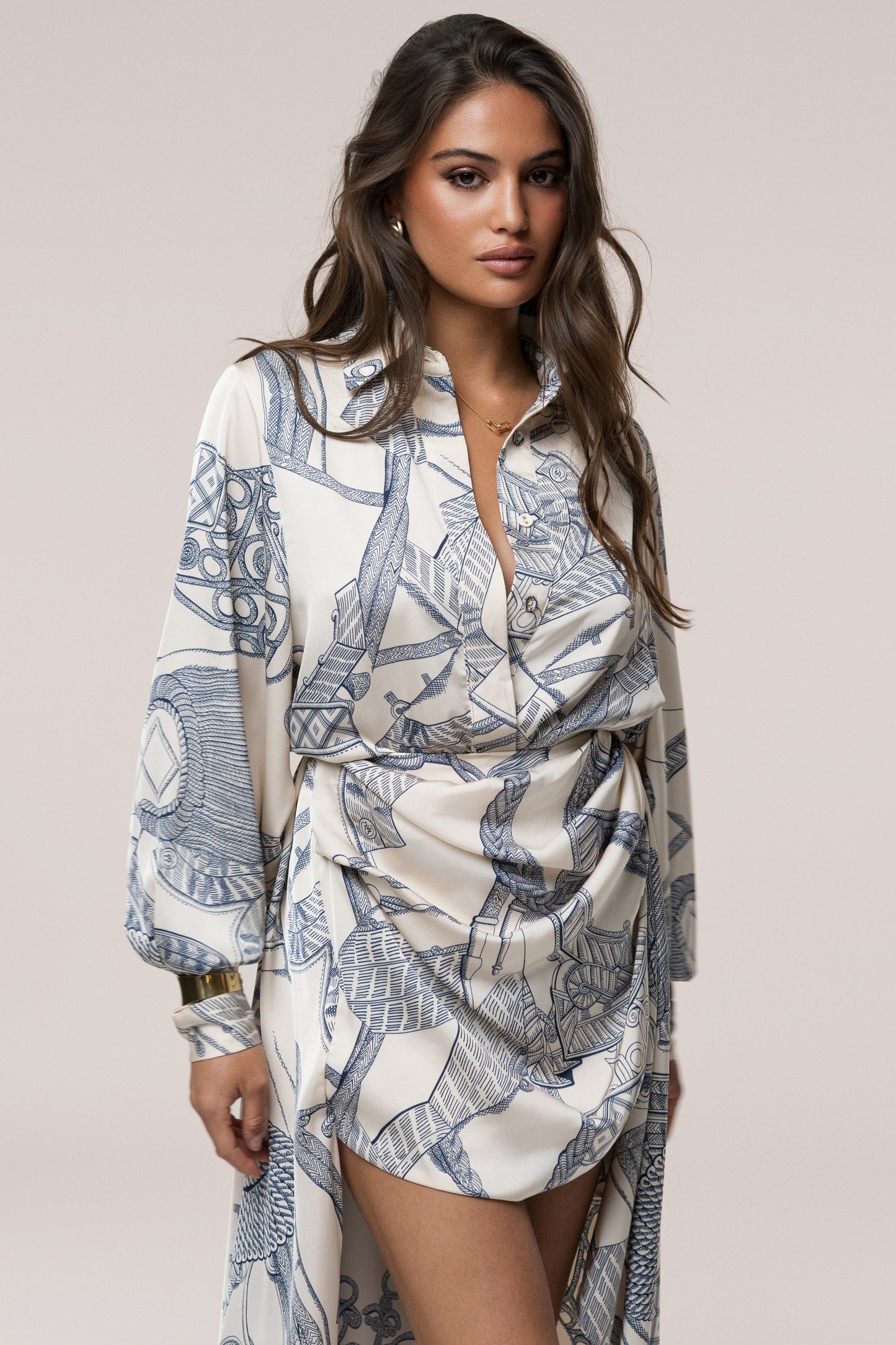 PRE-ORDER Ivory Print Ameena Print Skirt Set