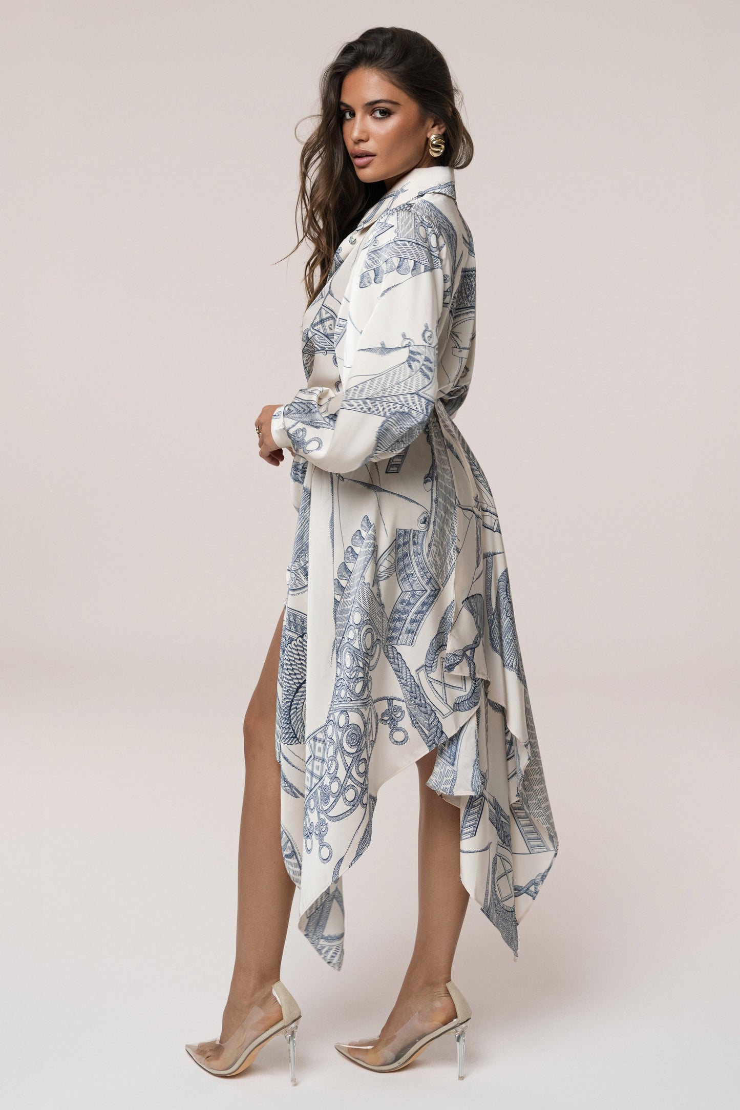 PRE-ORDER Ivory Print Ameena Print Skirt Set