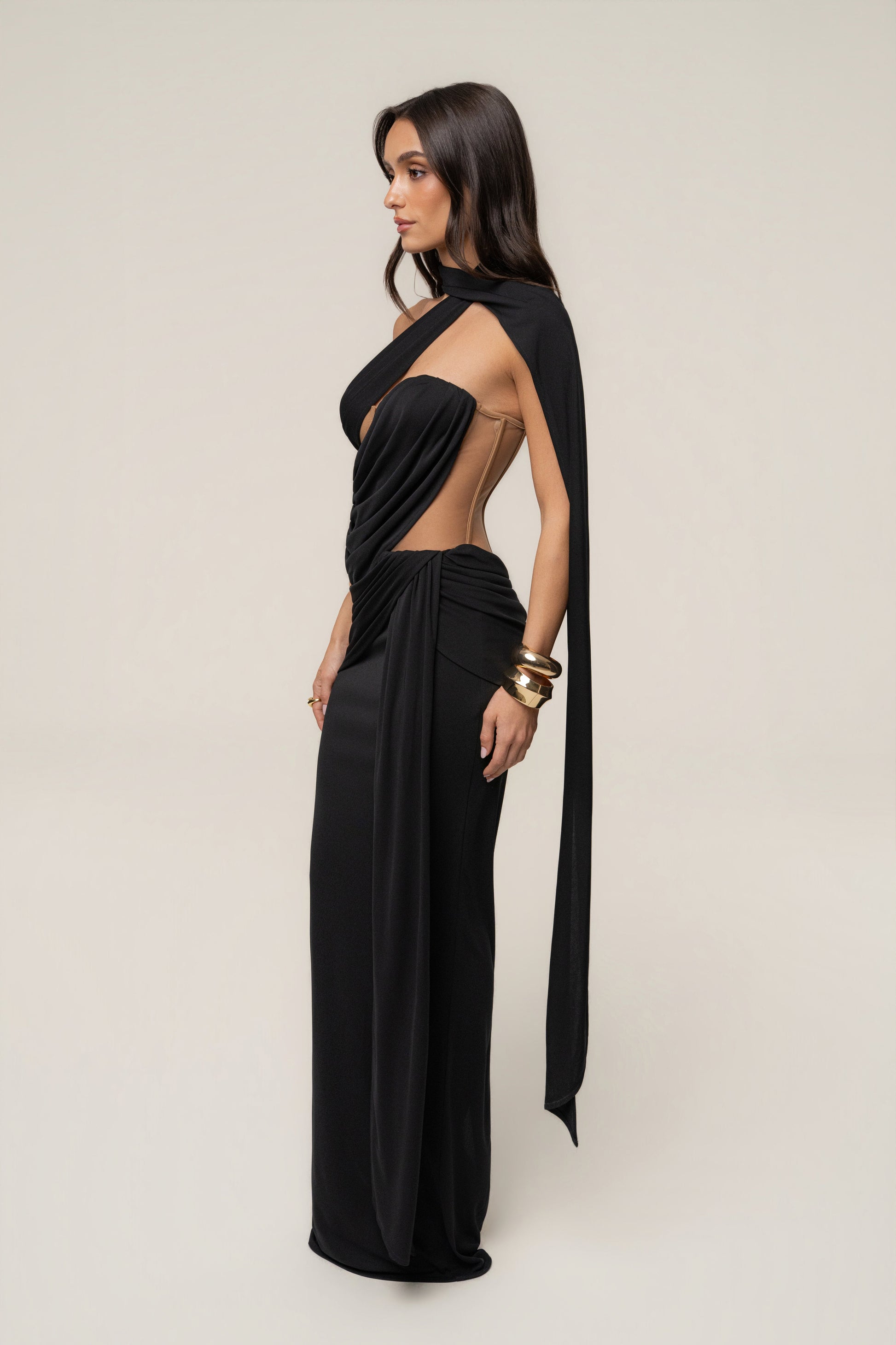 Black Empress of Hearts Maxi Gown JLUXLABEL