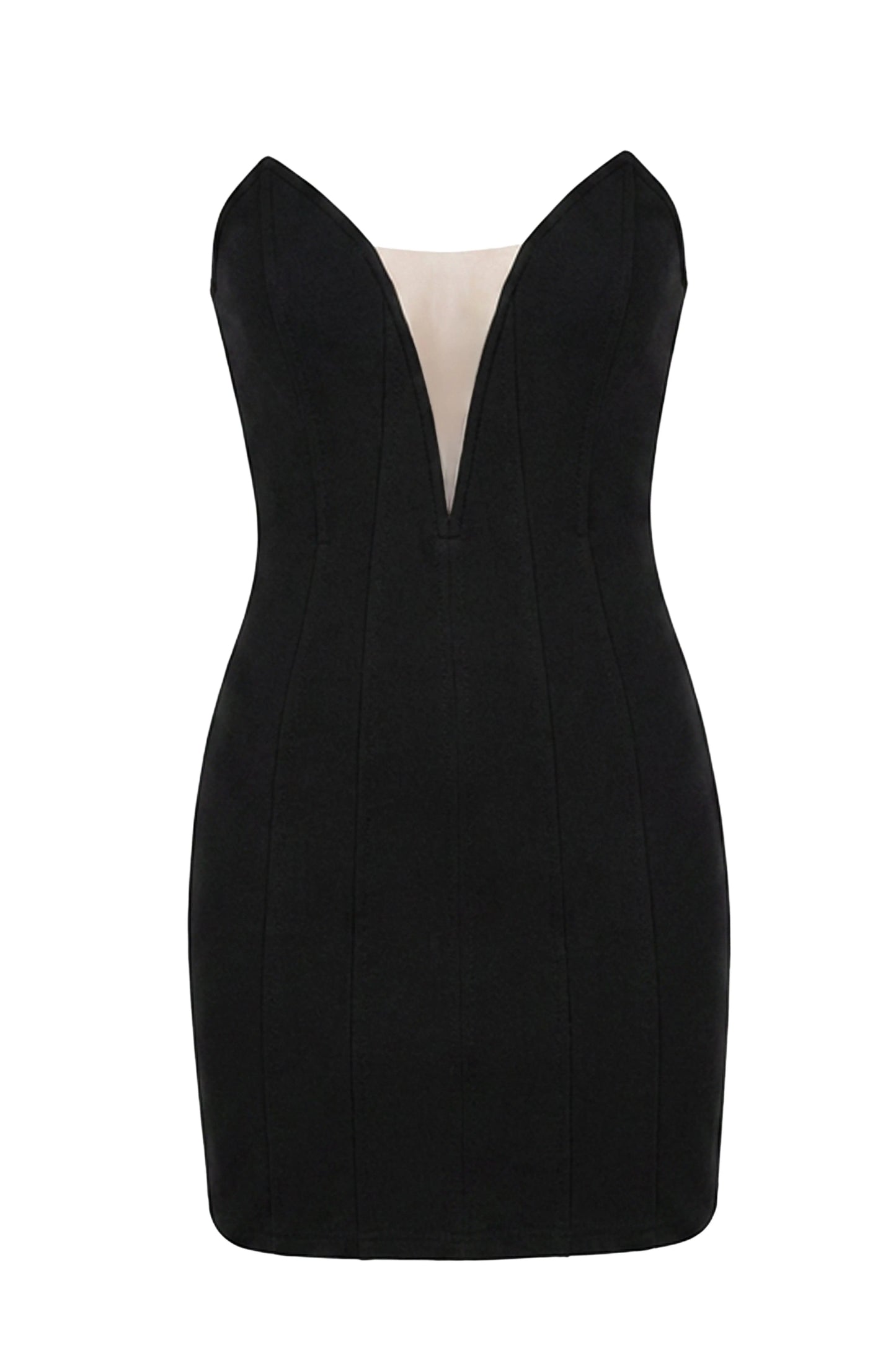 Black Gilded Radiance Mini Dress JLUXLABEL