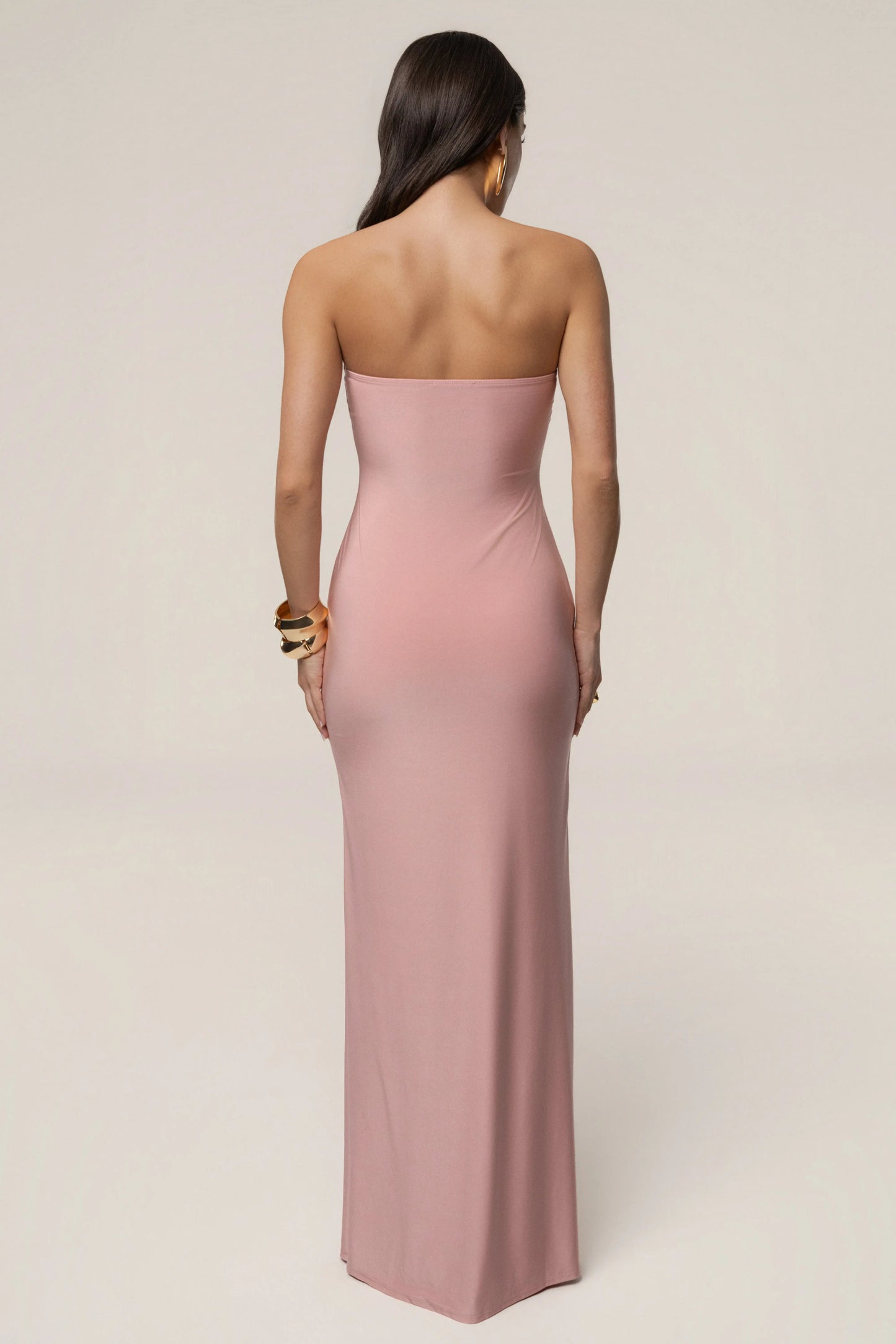Dusty Rose Drift Serenity Maxi Dress JLUXLABEL