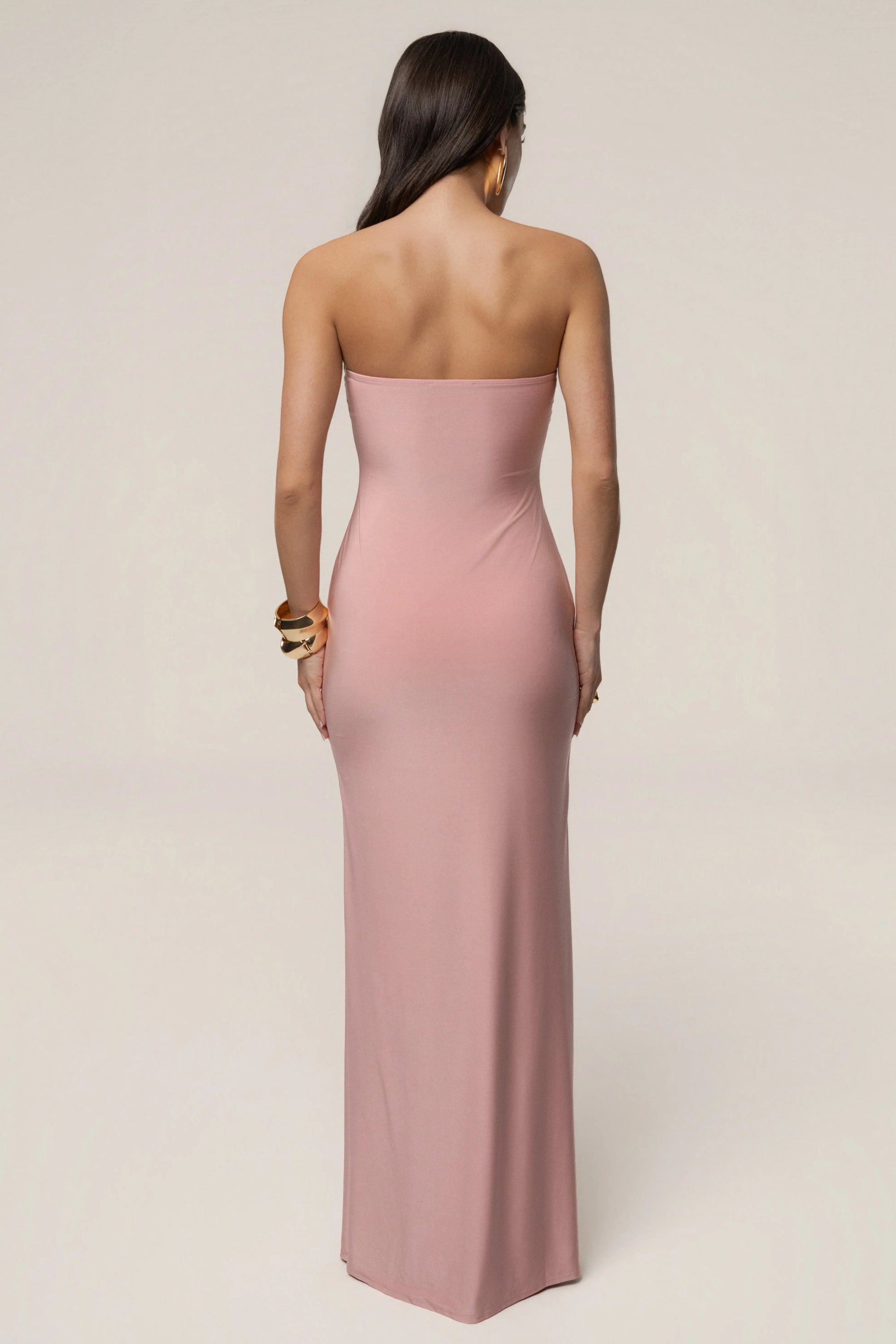 Dusty Rose Drift Serenity Maxi Dress JLUXLABEL