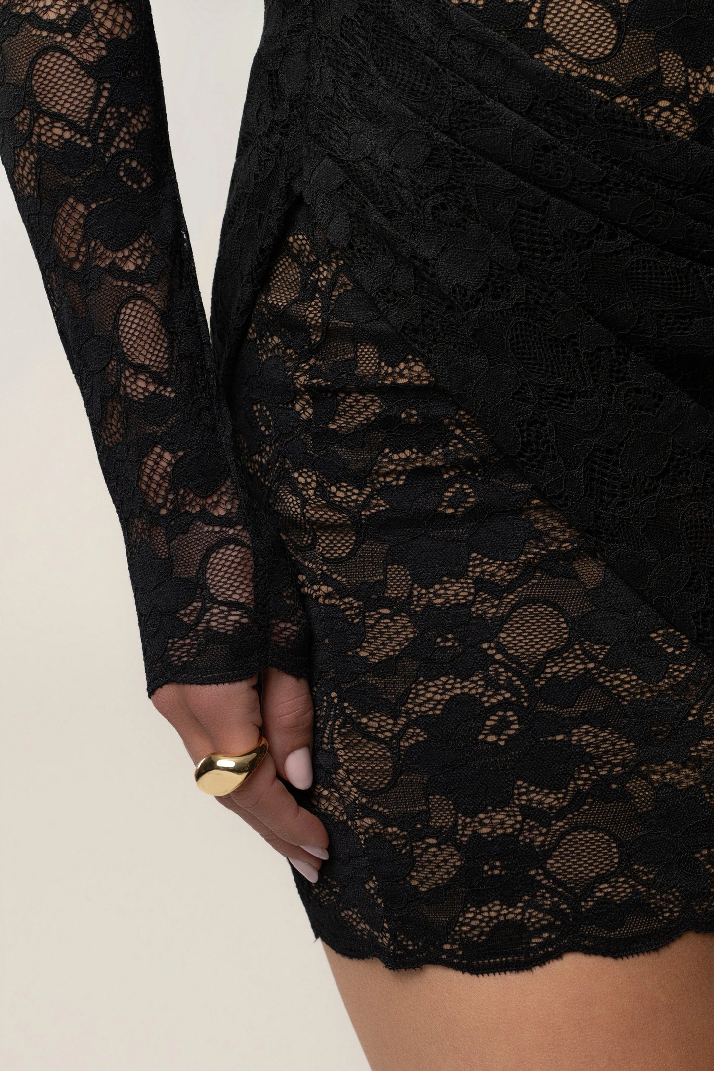 Black Midnight Romance Lace Dress JLUXLABEL