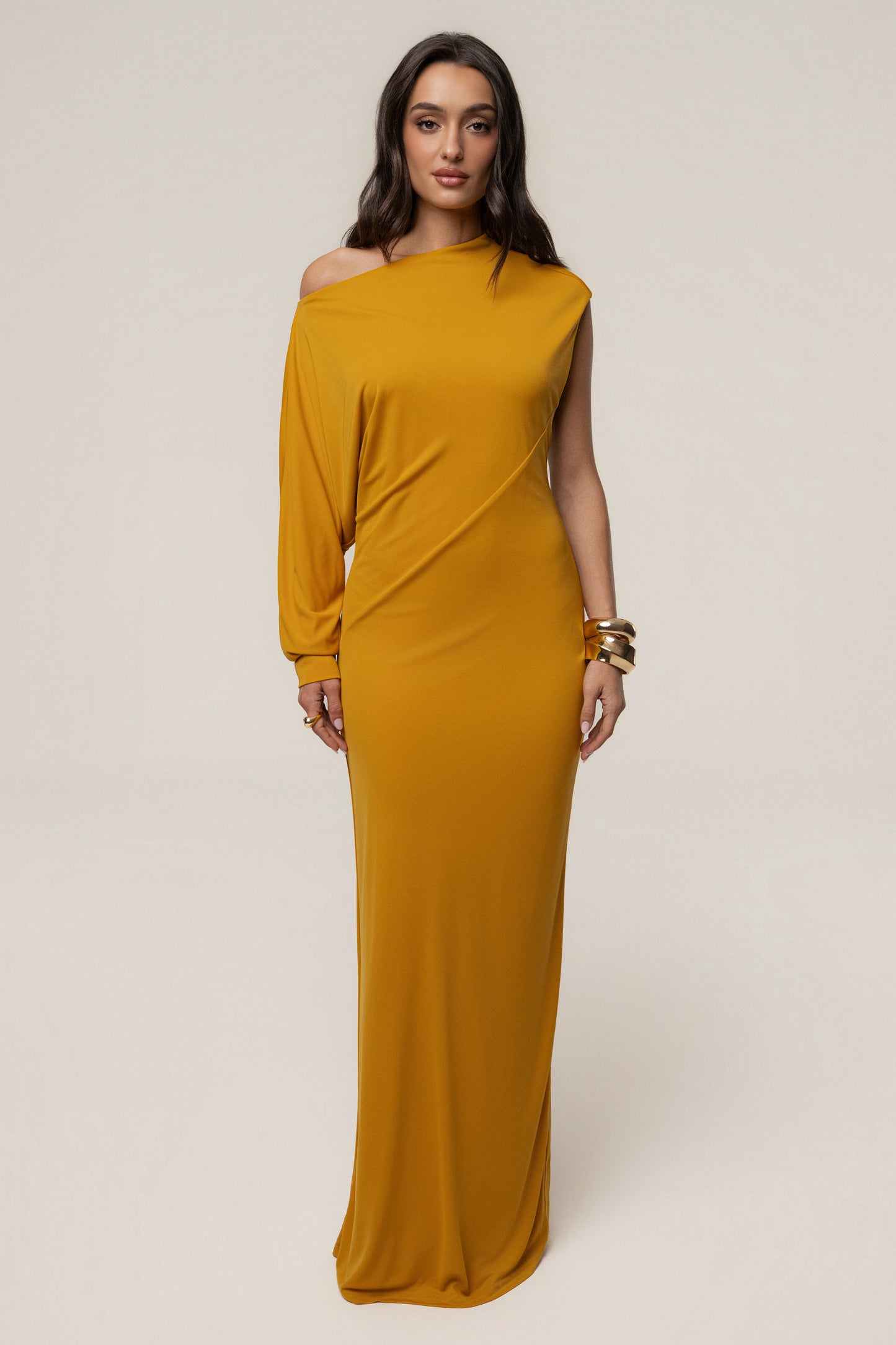 Yellow Winter Jewel Maxi Dress JLUXLABEL