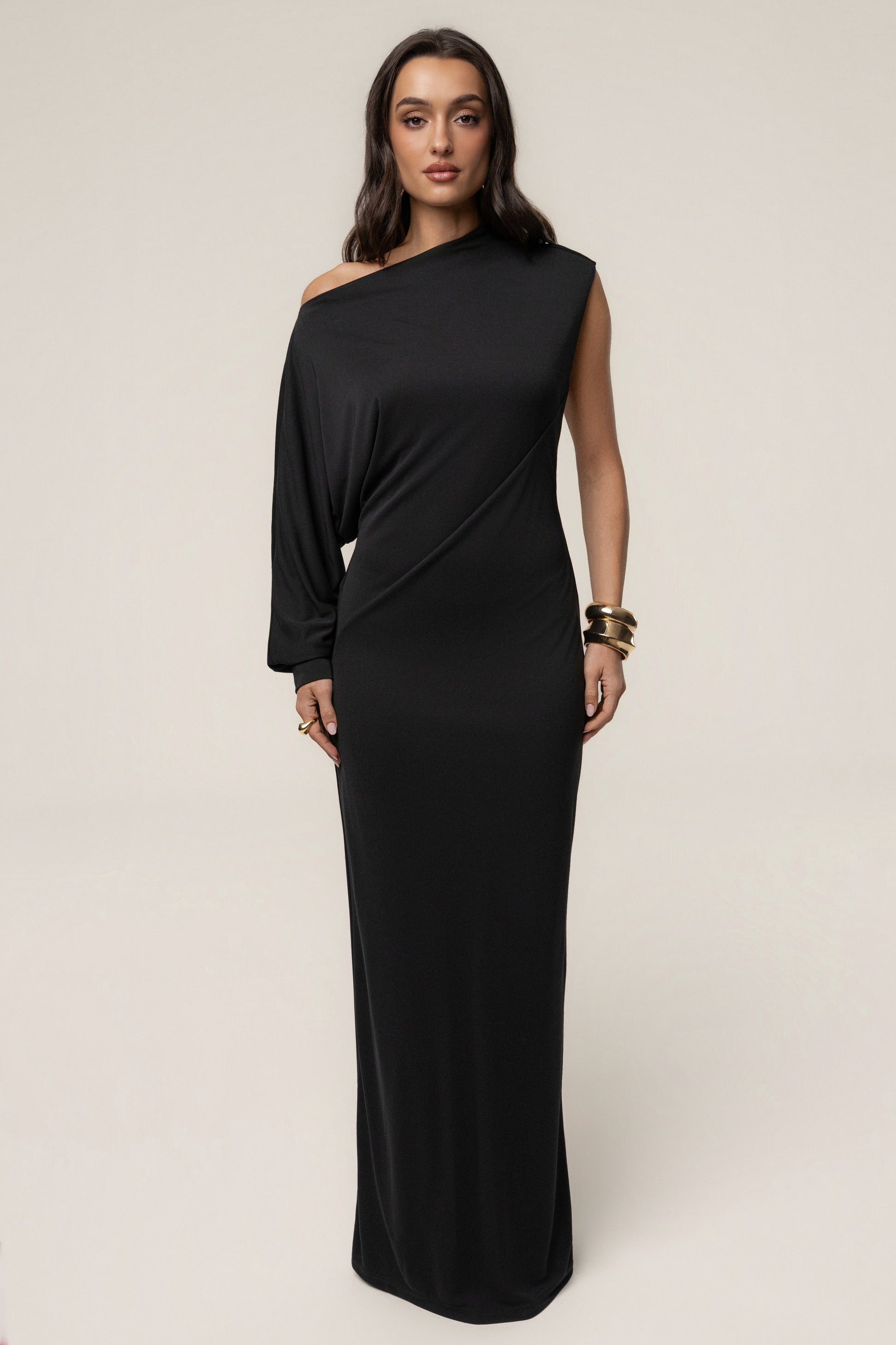 Black Winter Jewel Maxi Dress JLUXLABEL