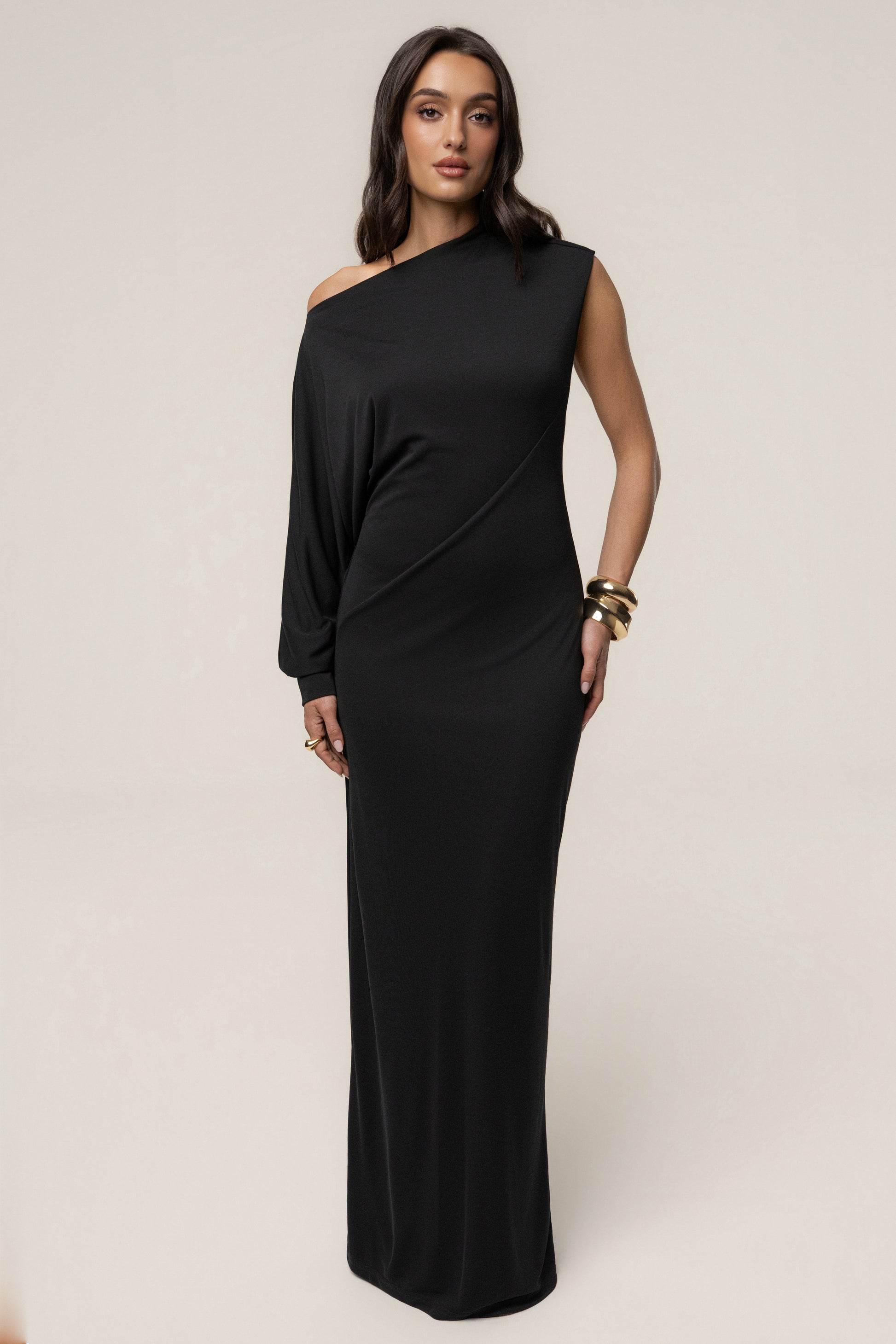 Black Winter Jewel Maxi Dress JLUXLABEL