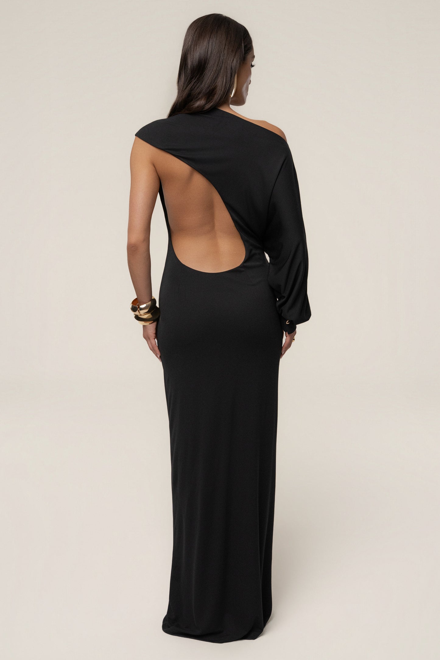 Black Winter Jewel Maxi Dress JLUXLABEL