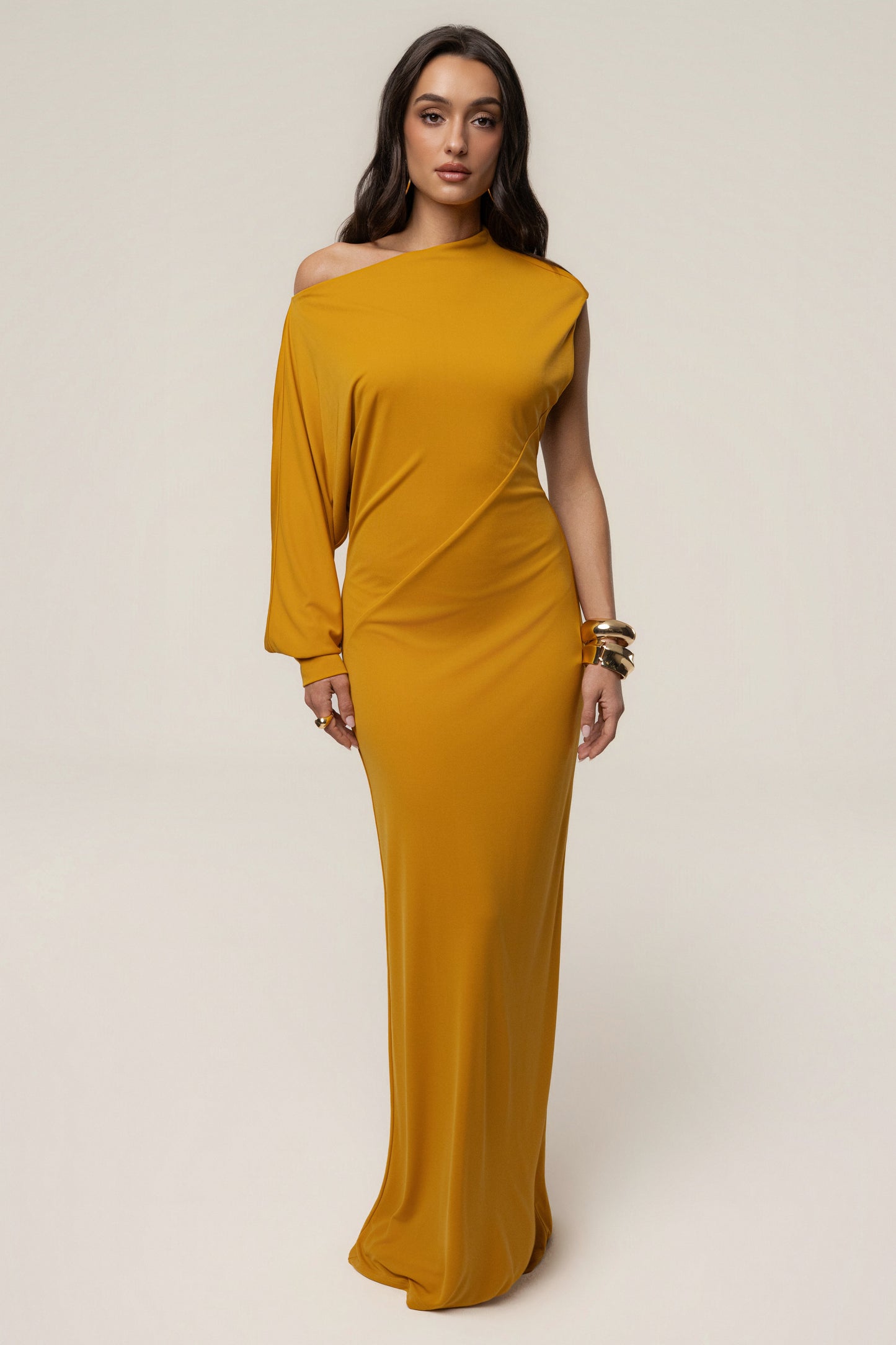 Yellow Winter Jewel Maxi Dress JLUXLABEL