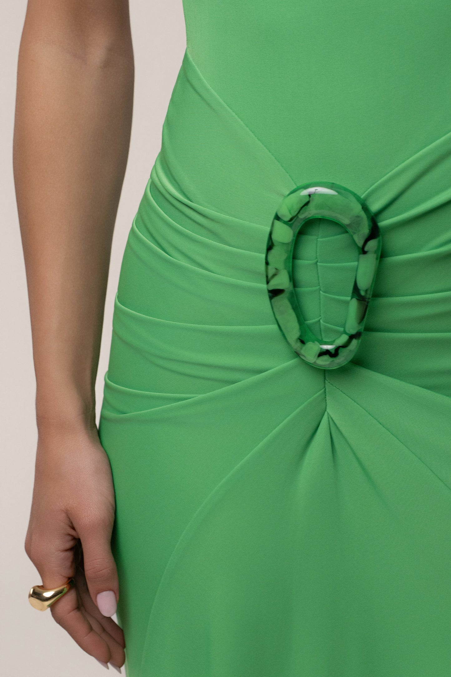 Green Kora Sleeveless Maxi Dress JLUXLABEL