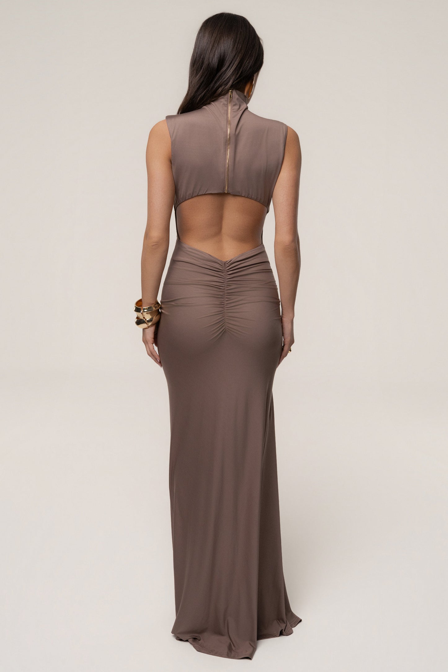 Mocha Kora Sleeveless Maxi Dress JLUXLABEL