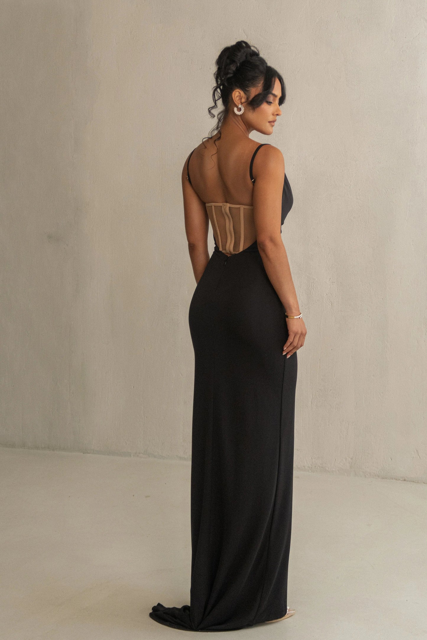 Black Until Forever Maxi Dress JLUXLABEL