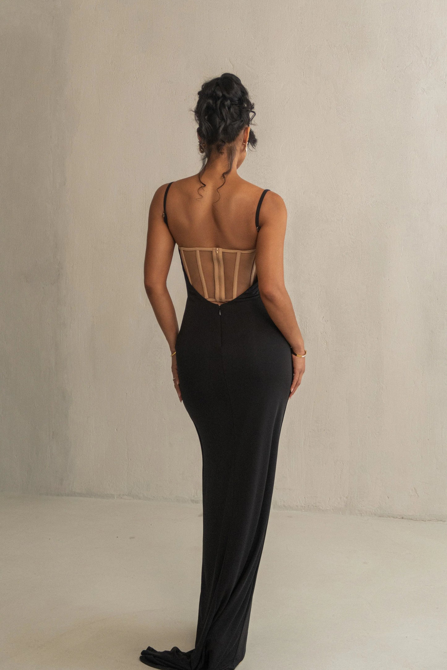 Black Until Forever Maxi Dress JLUXLABEL