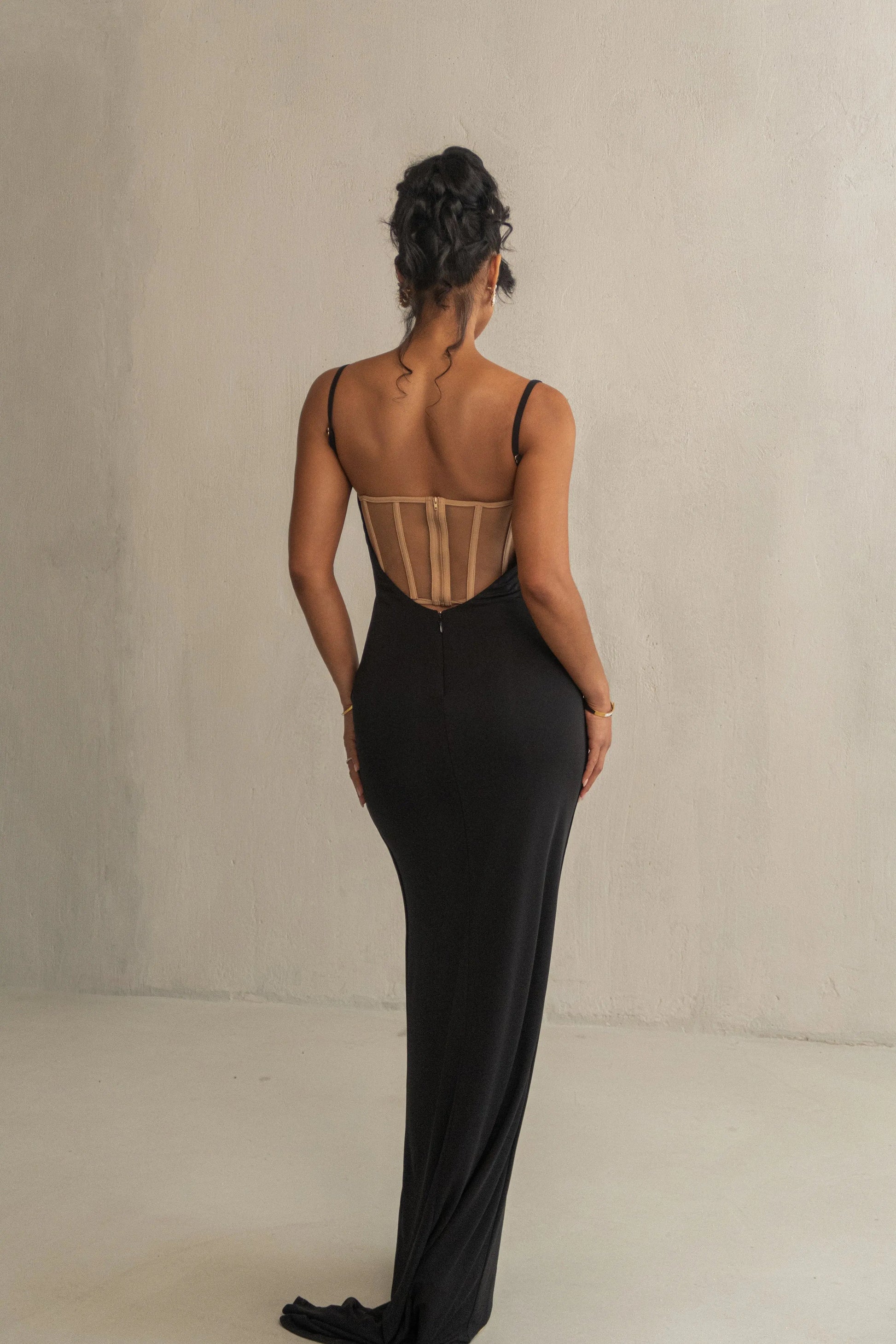 Black Until Forever Maxi Dress JLUXLABEL