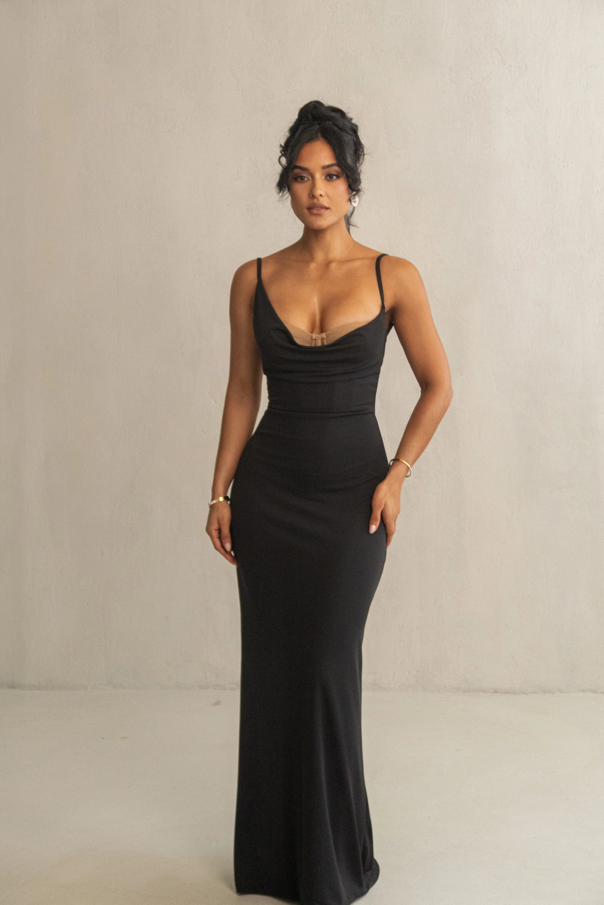 Black Until Forever Maxi Dress JLUXLABEL