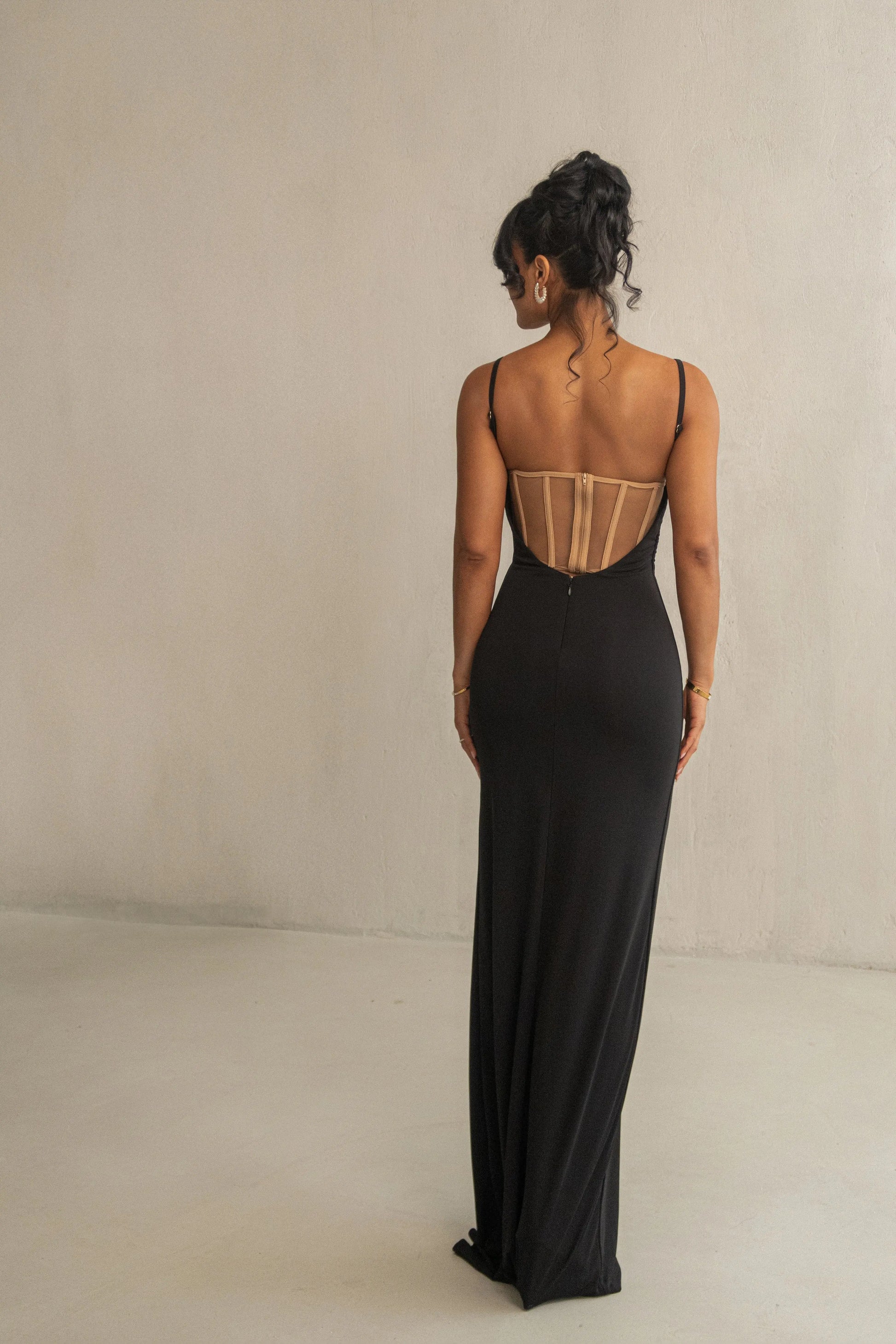 Black Until Forever Maxi Dress JLUXLABEL
