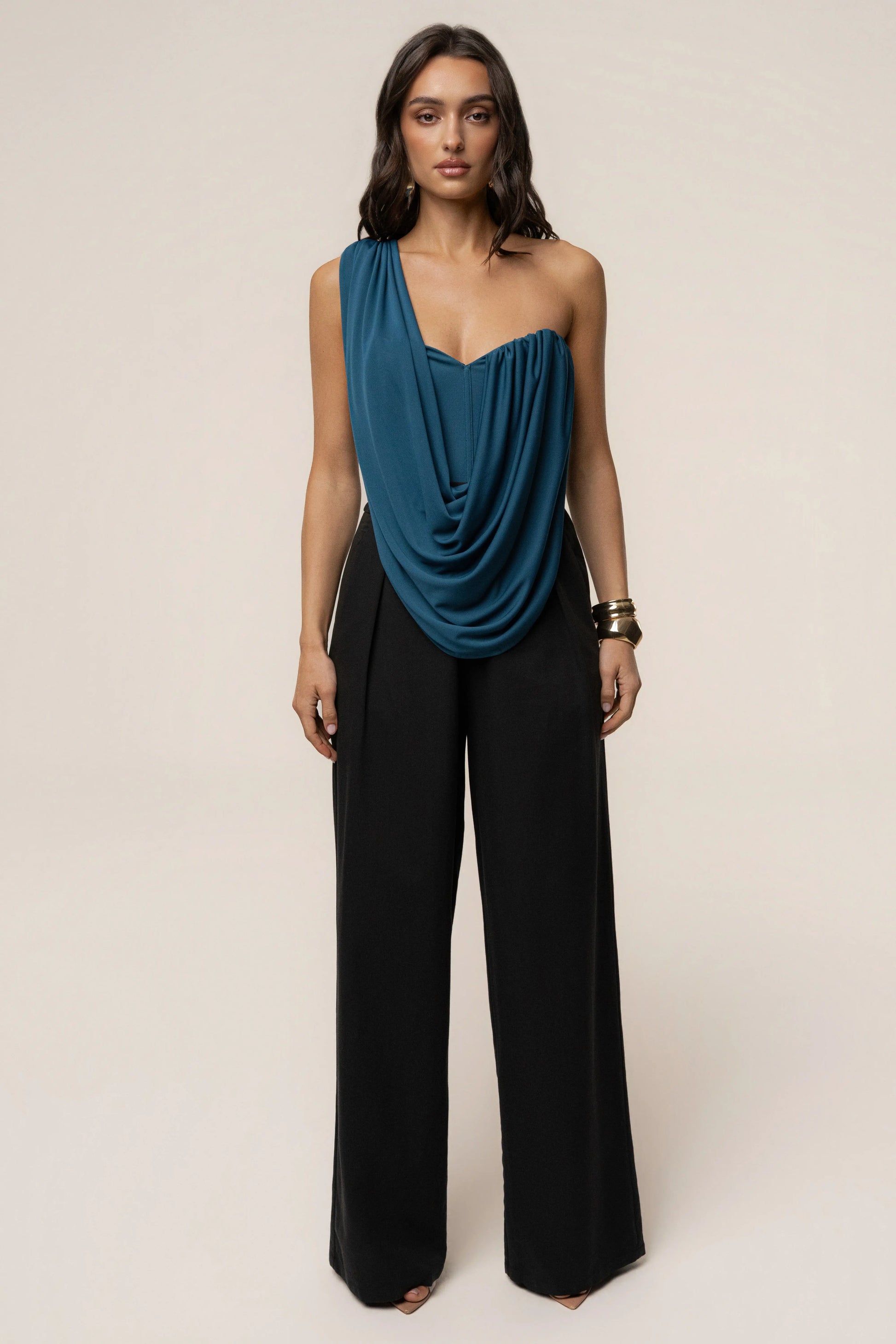 Dark Teal Night Bloom Bodysuit JLUXLABEL