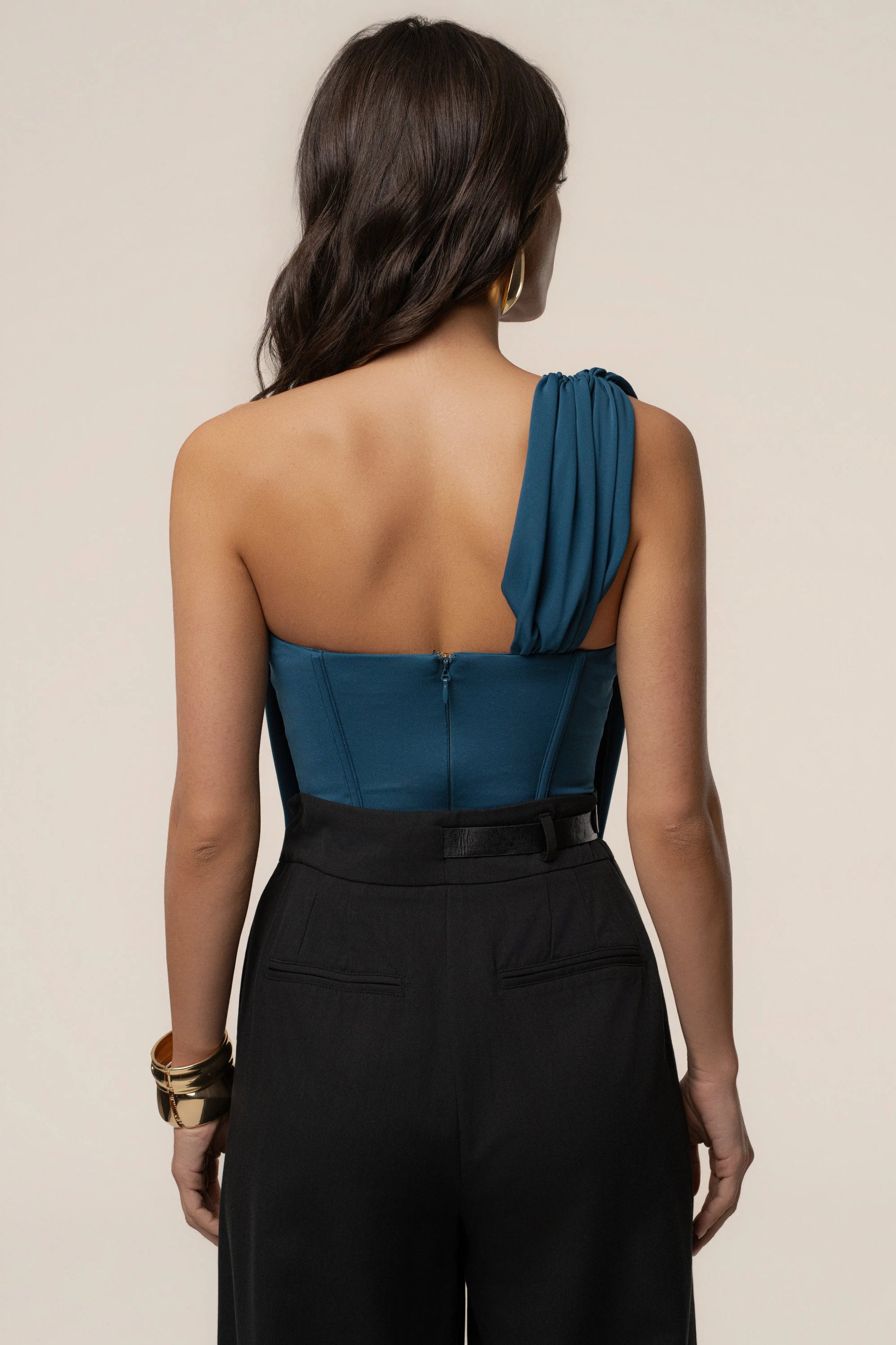 Dark Teal Night Bloom Bodysuit JLUXLABEL