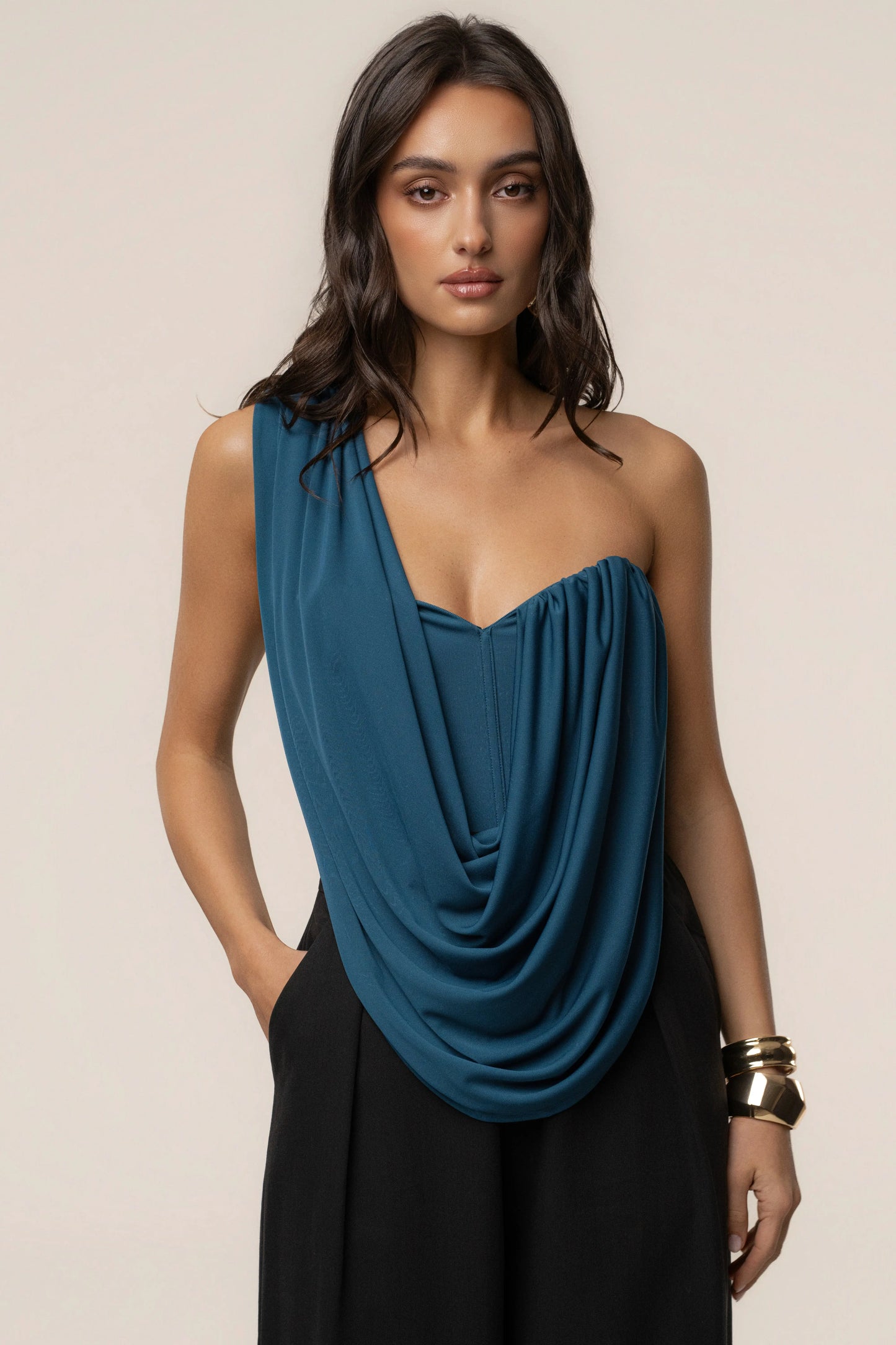 Dark Teal Night Bloom Bodysuit JLUXLABEL