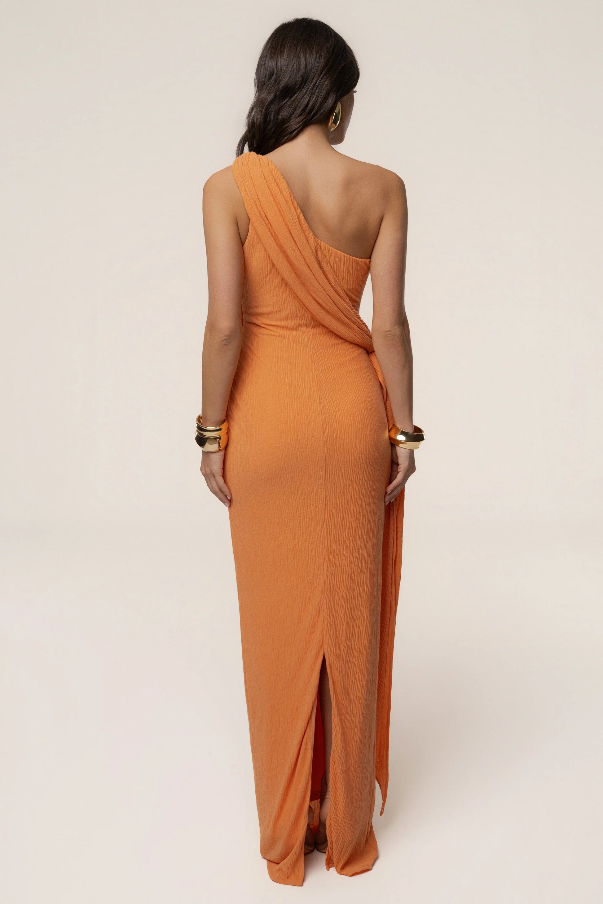 Coral Rich Mocha Wrap Dress JLUXLABEL