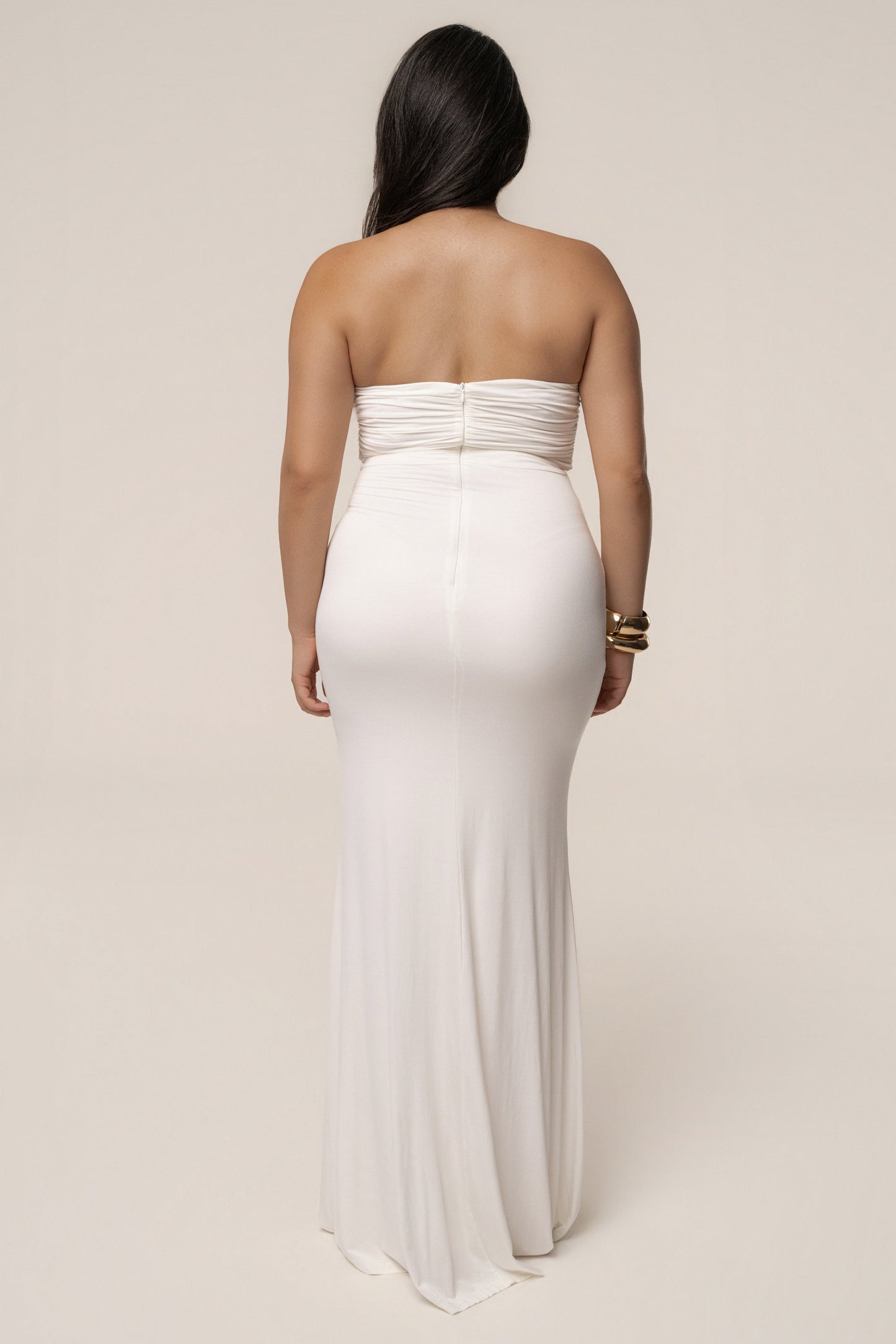 Ivory Athena Cutout Maxi Dress JLUXLABEL