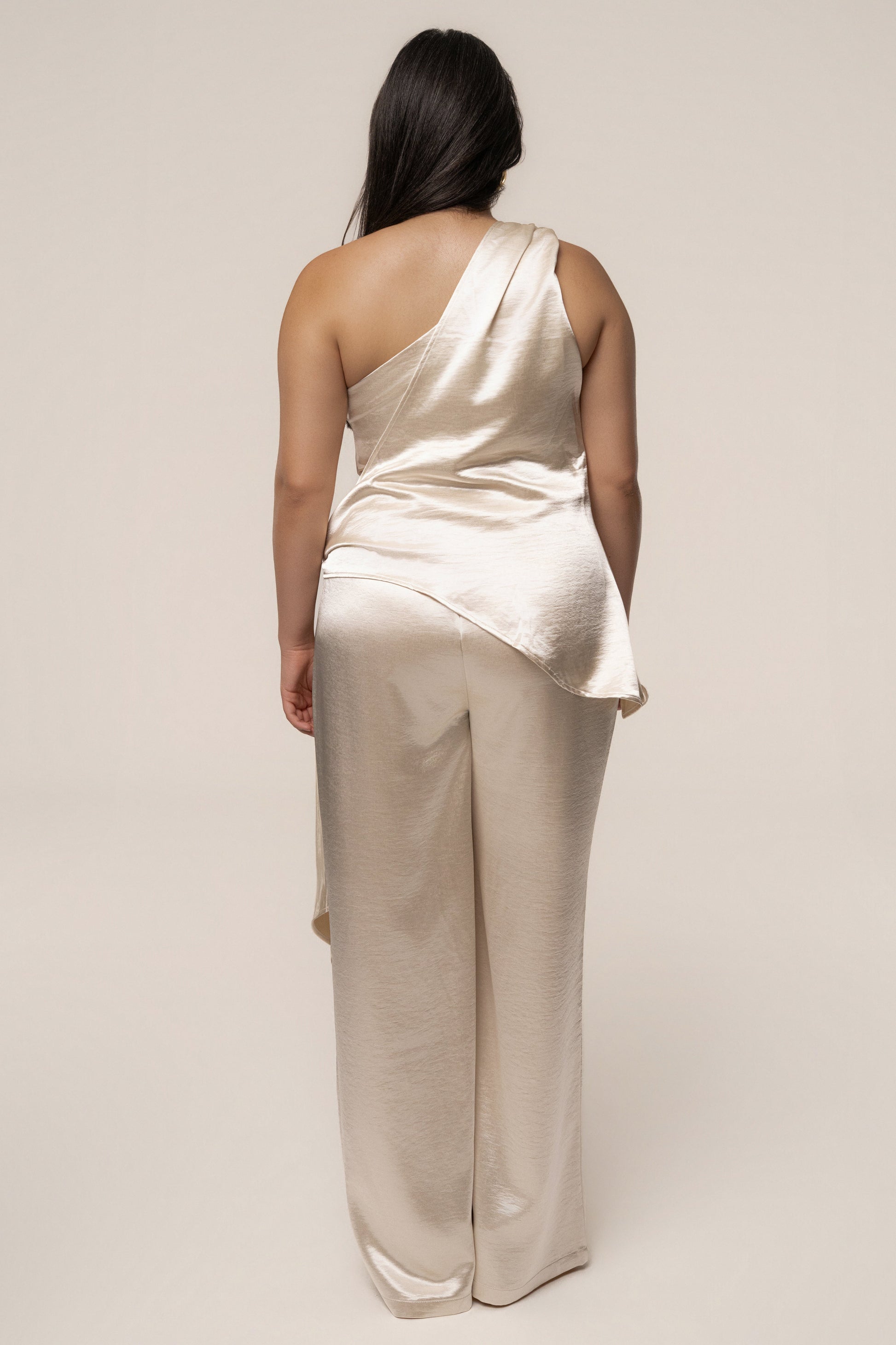 Ivory Thea Satin Pants JLUXLABEL